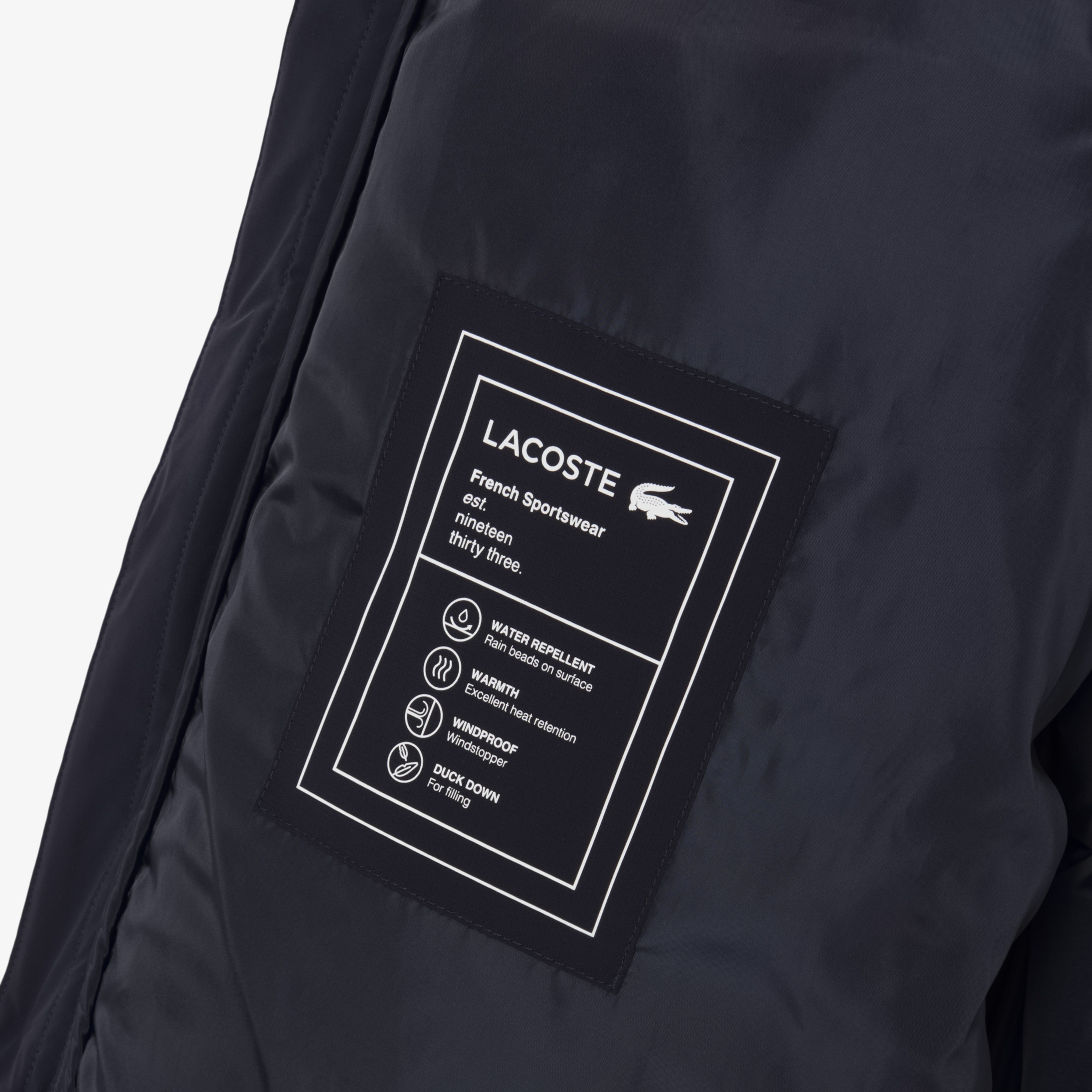 Water-Repellent Hooded Down Jacket