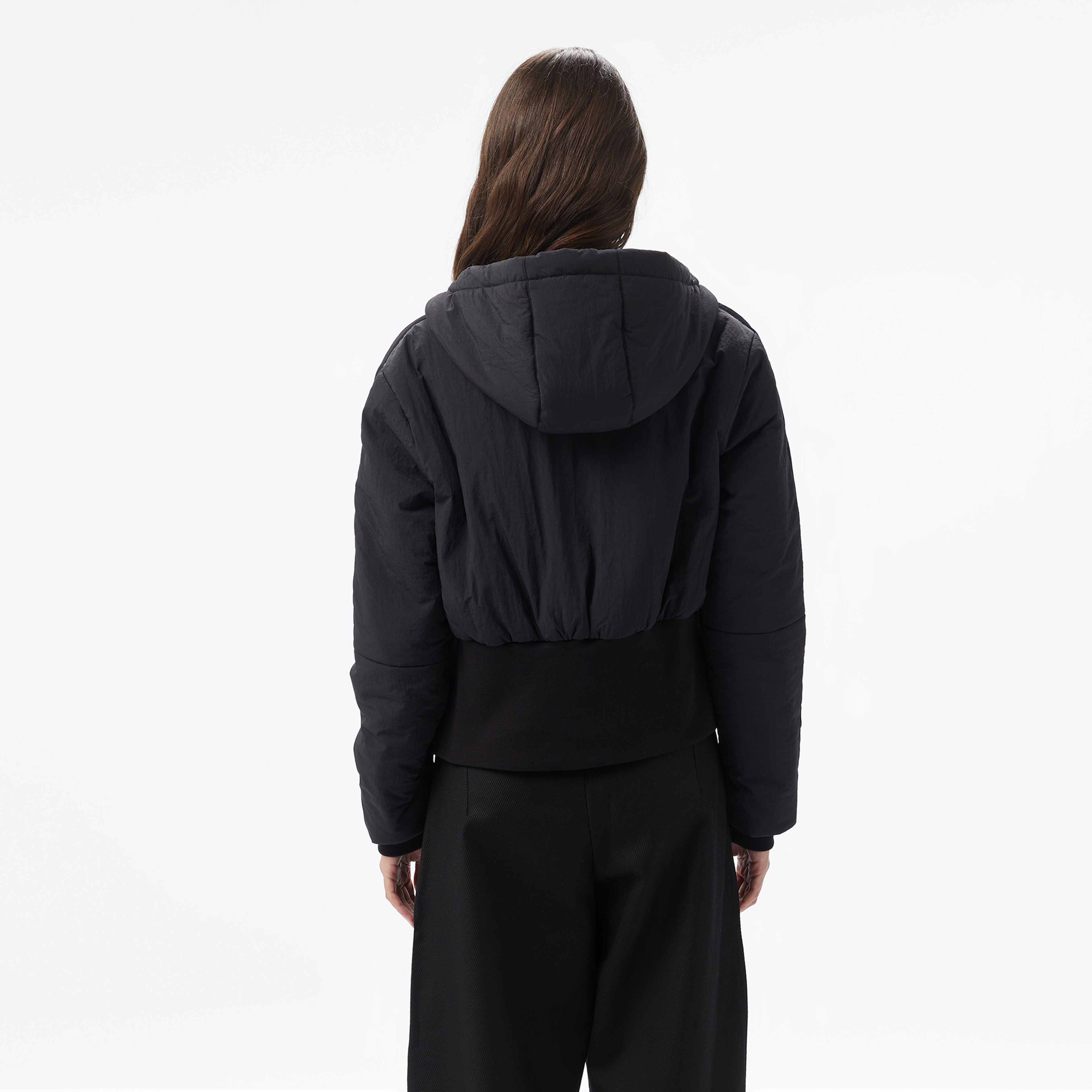 Kadın Kapüşonlu Siyah Ceket