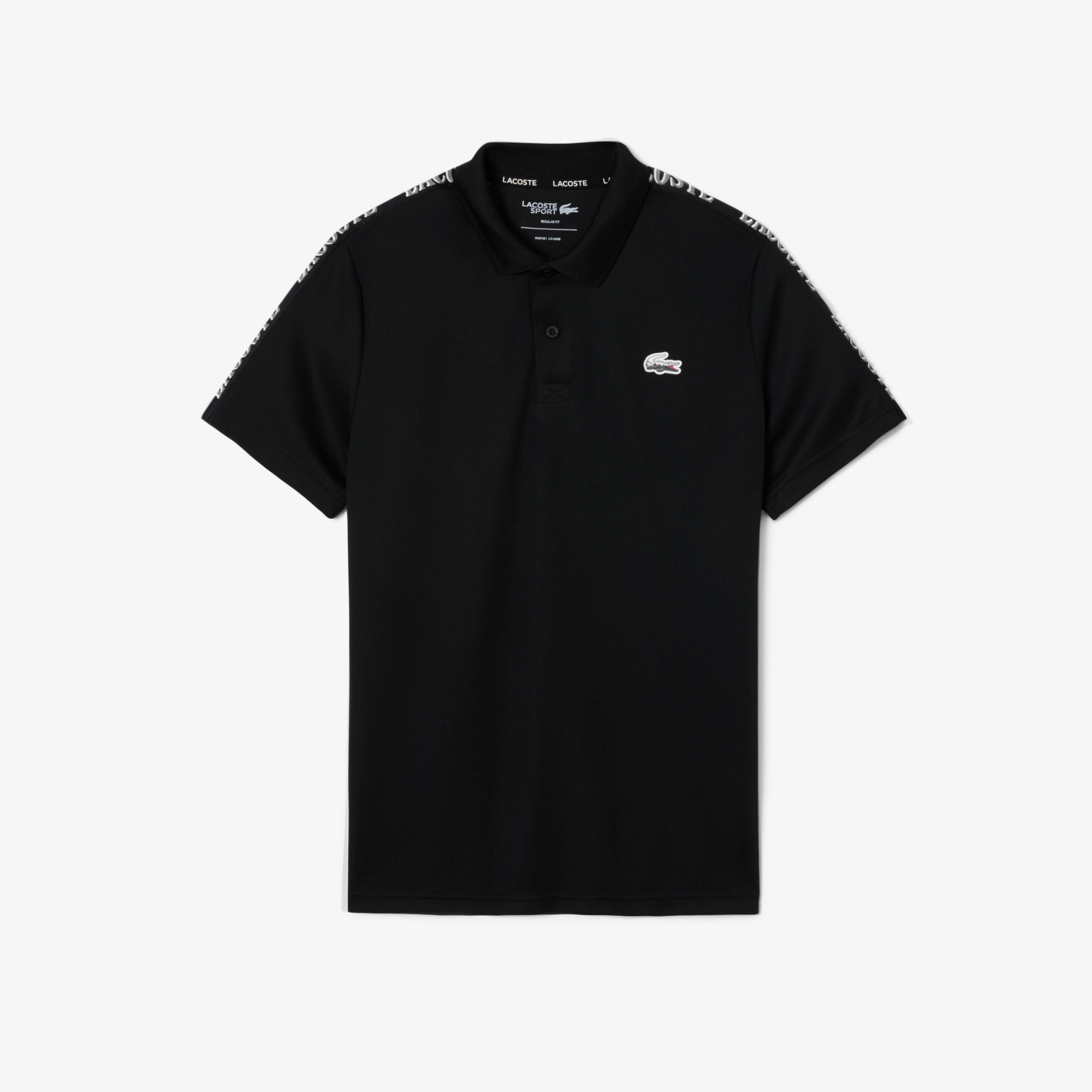Lacoste Sport Erkek Regular Fit Baskılı Siyah Polo