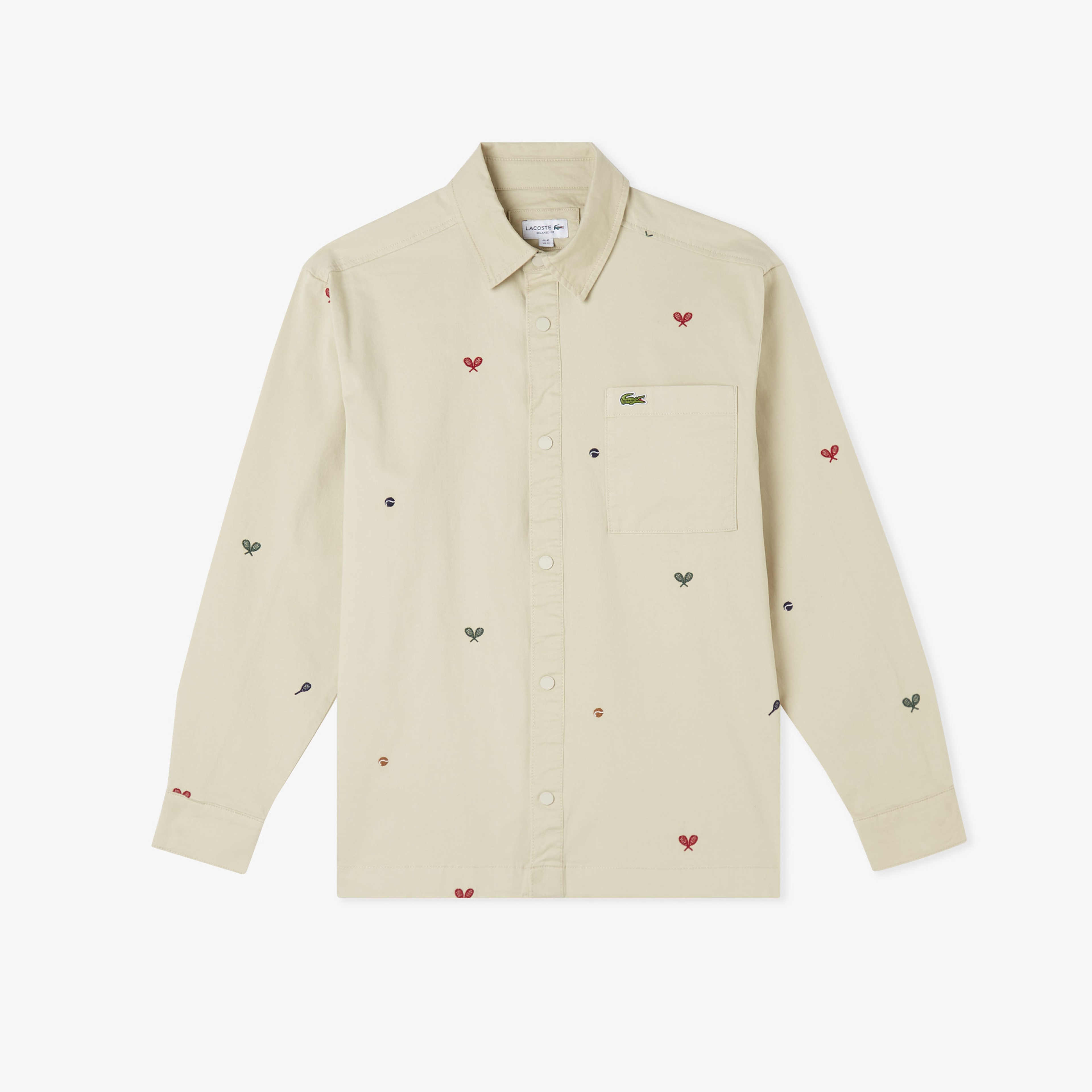 Erkek Relaxed Fit Desenli Bej Gömlek