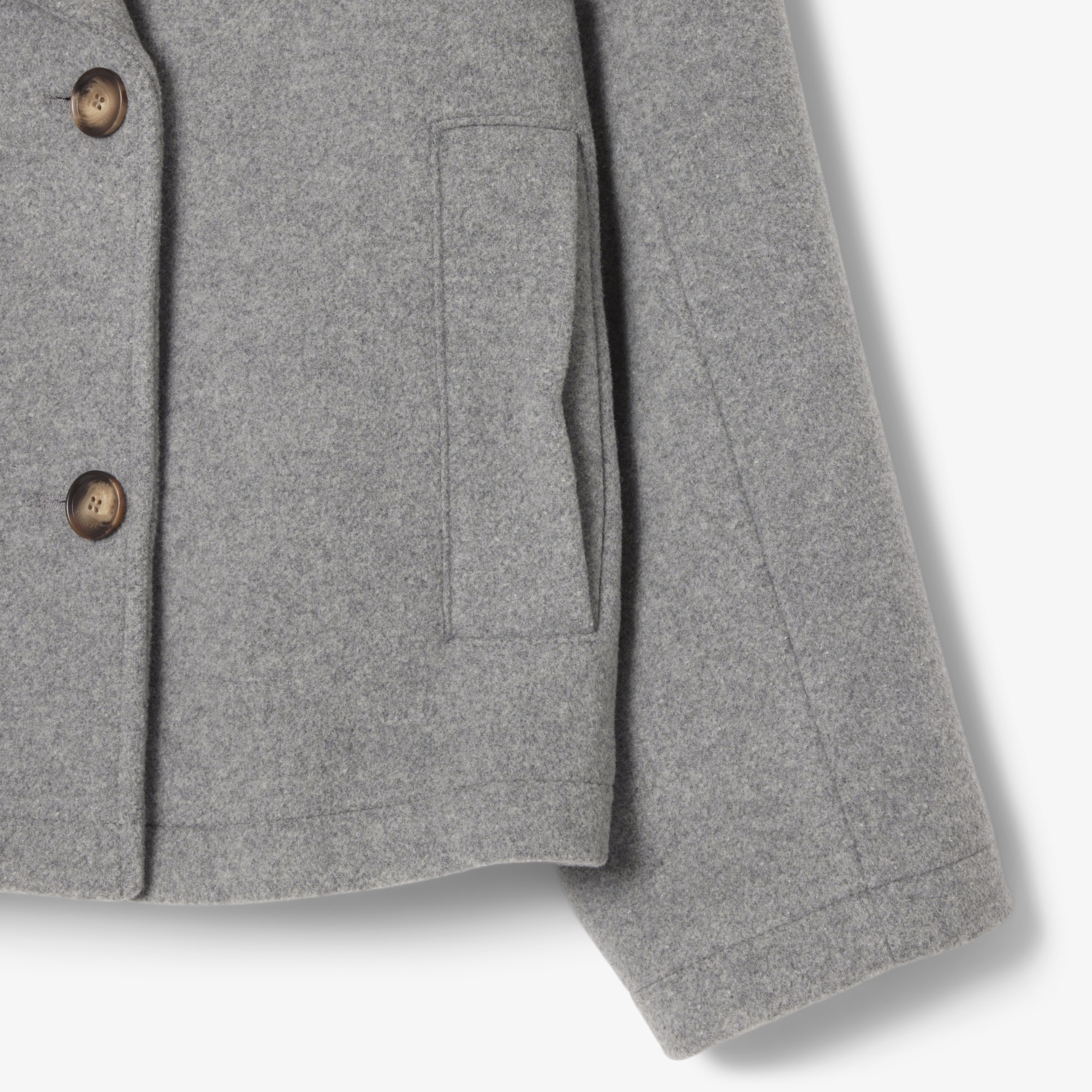 Lacoste Kadın Oversize Fit Koyu Gri Kaban