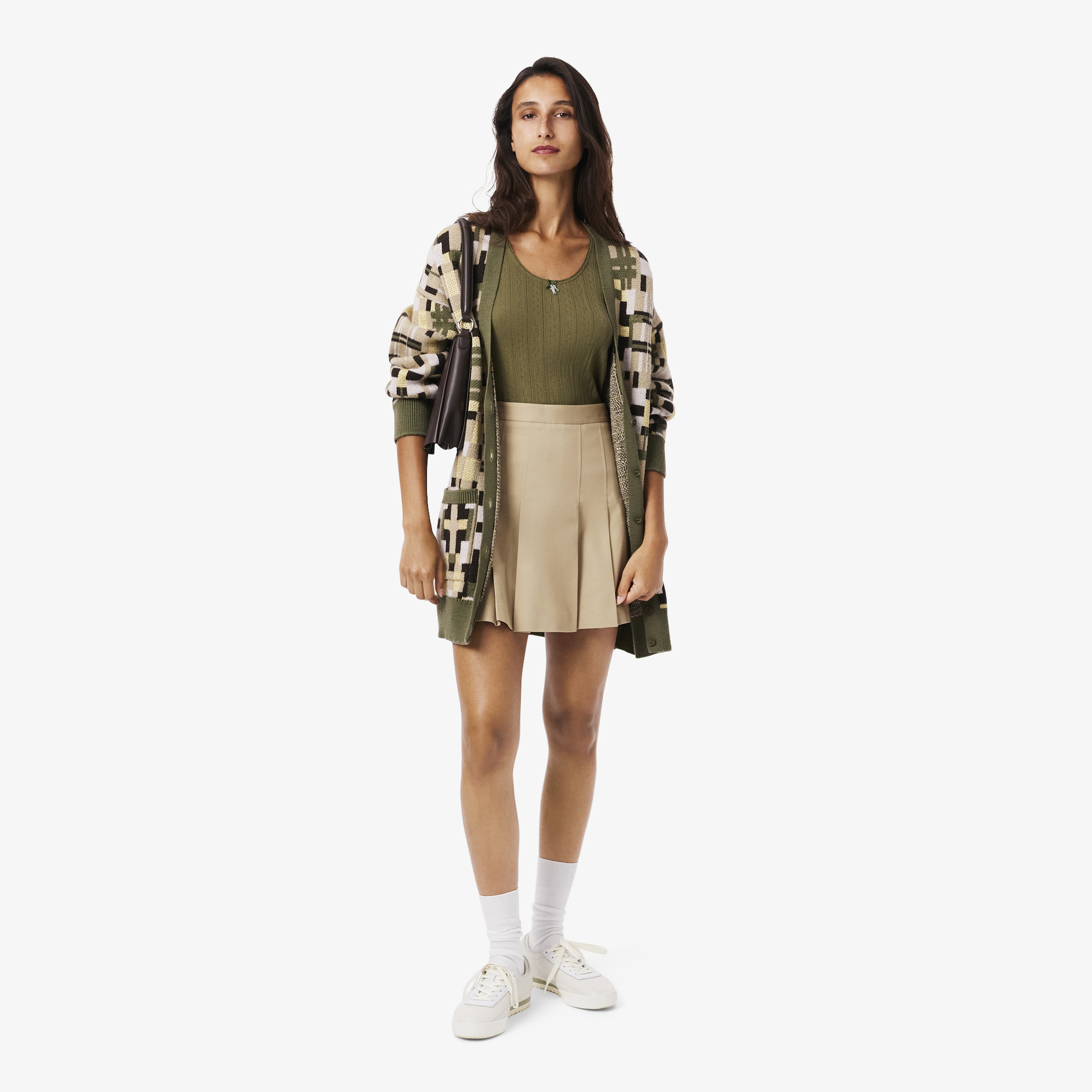 Kadın Flare Fit Bej Etek