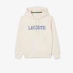 Lacoste Kadın Relaxed Fit Kapüşonlu Baskılı Krem Sweatshirt