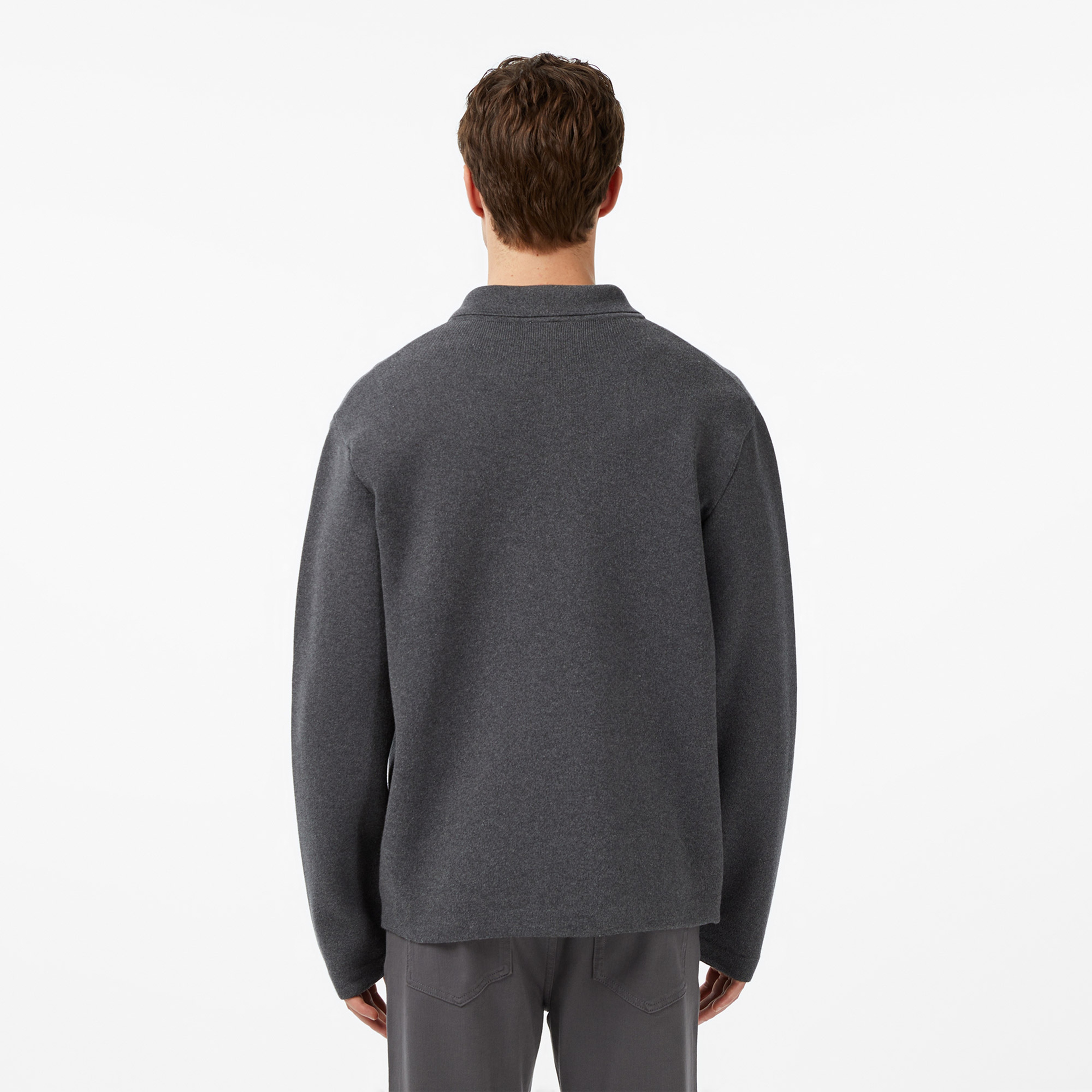 Lacoste Loose Fit Erkek Beyaz Kazak