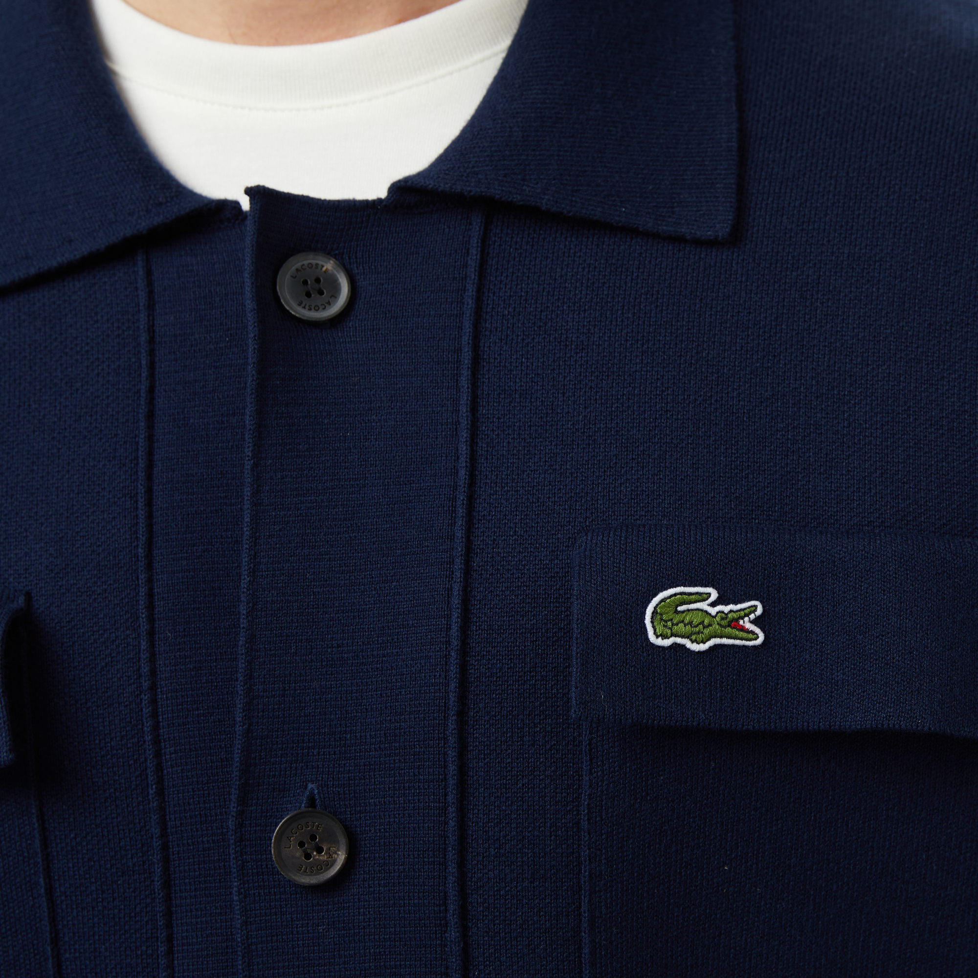 Erkek Classic Fit Polo Yaka Lacivert Hırka