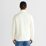 GANT Erkek Krem Yarım Fermuarlı Herringbone Kazak
