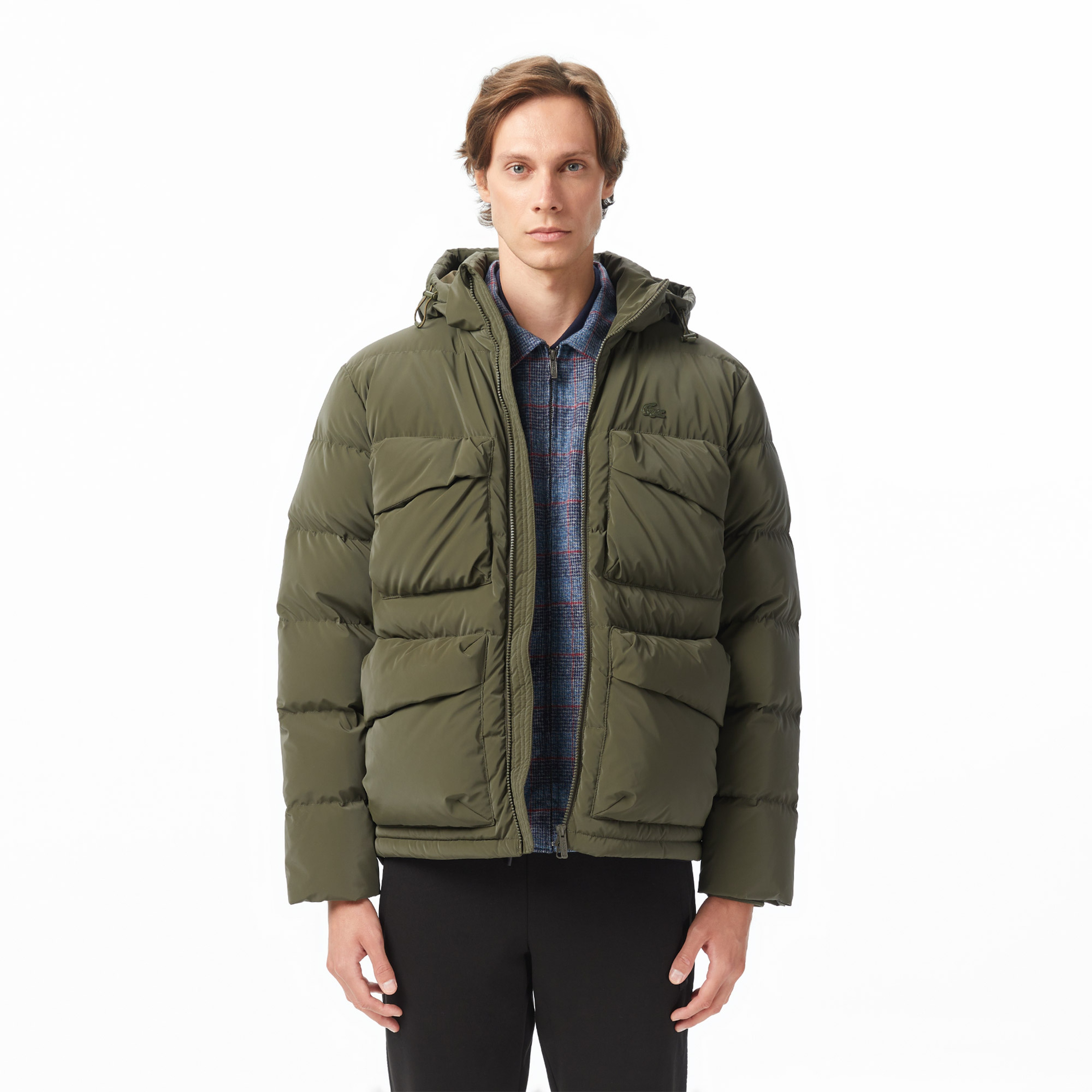 Lacoste Erkek Kapüşonlu Haki Mont