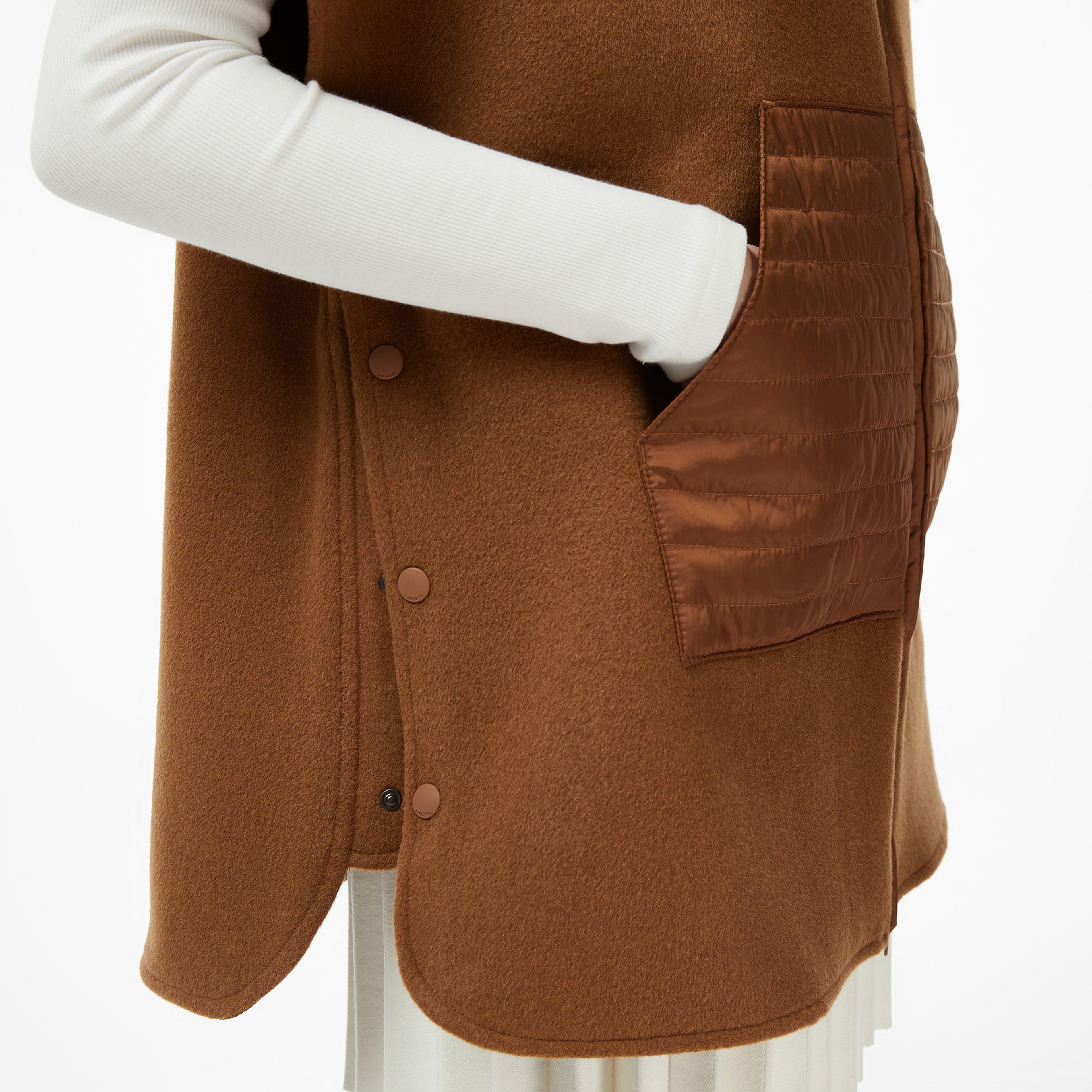 Lacoste Kadın Kapüşonlu Açık Kahverengi Mont