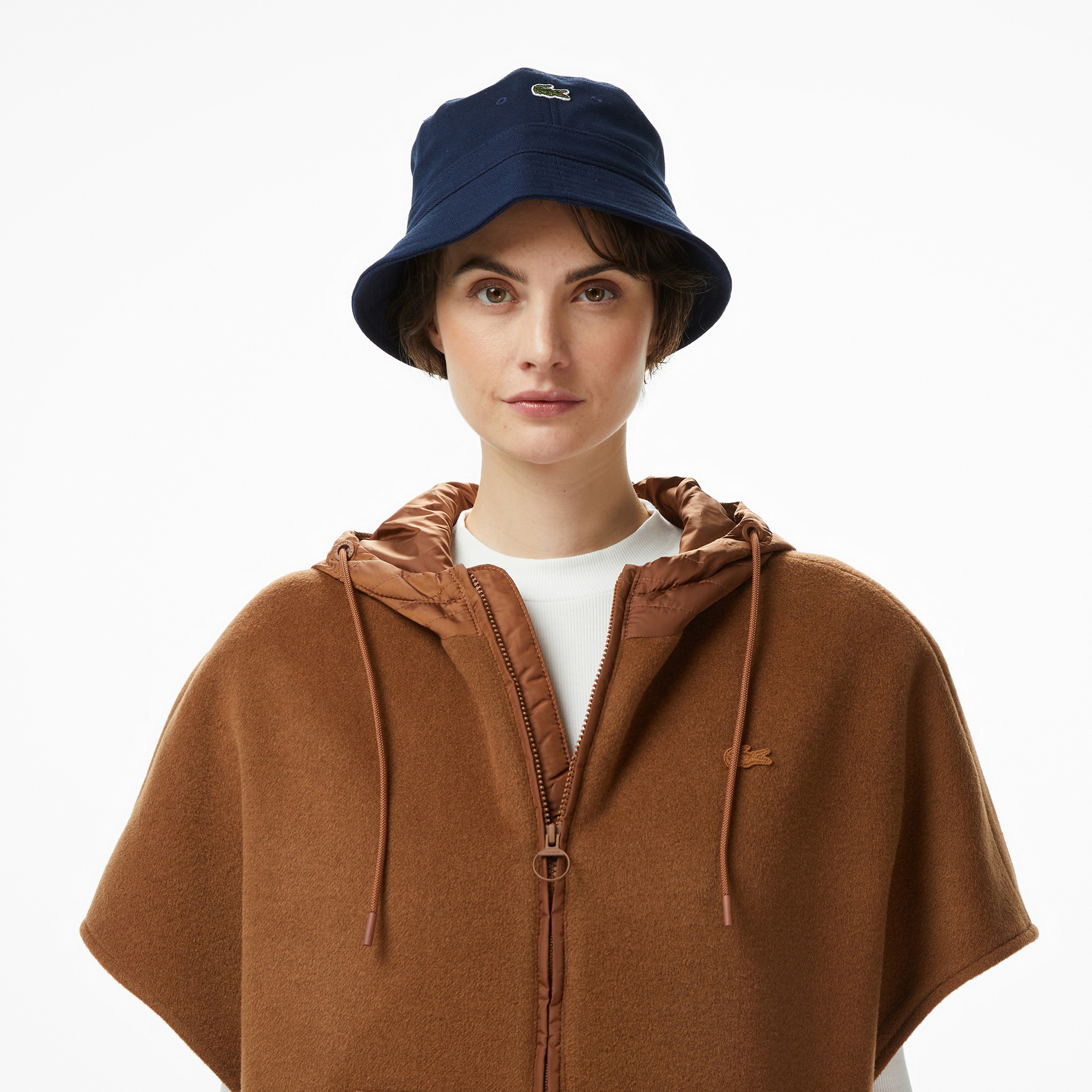 Lacoste Kadın Kapüşonlu Açık Kahverengi Mont