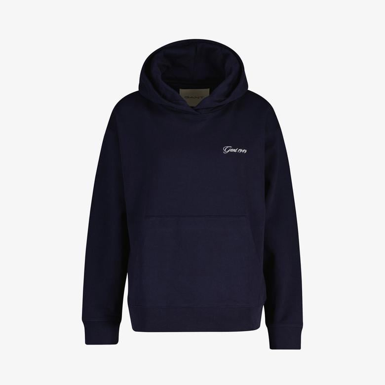 GANT Kadın Lacivert Regular Fit Kapüşonlu Sweatshirt