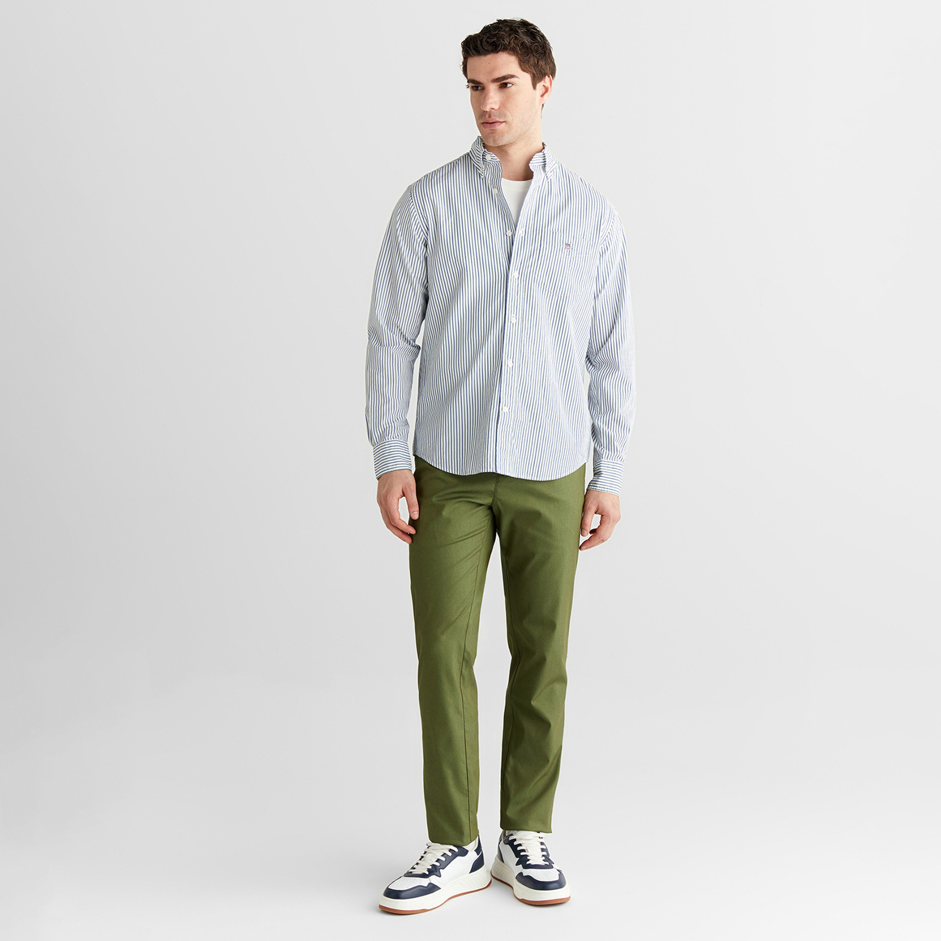 GANT Erkek Yeşil Regular Fit Düğmeli Gömlek