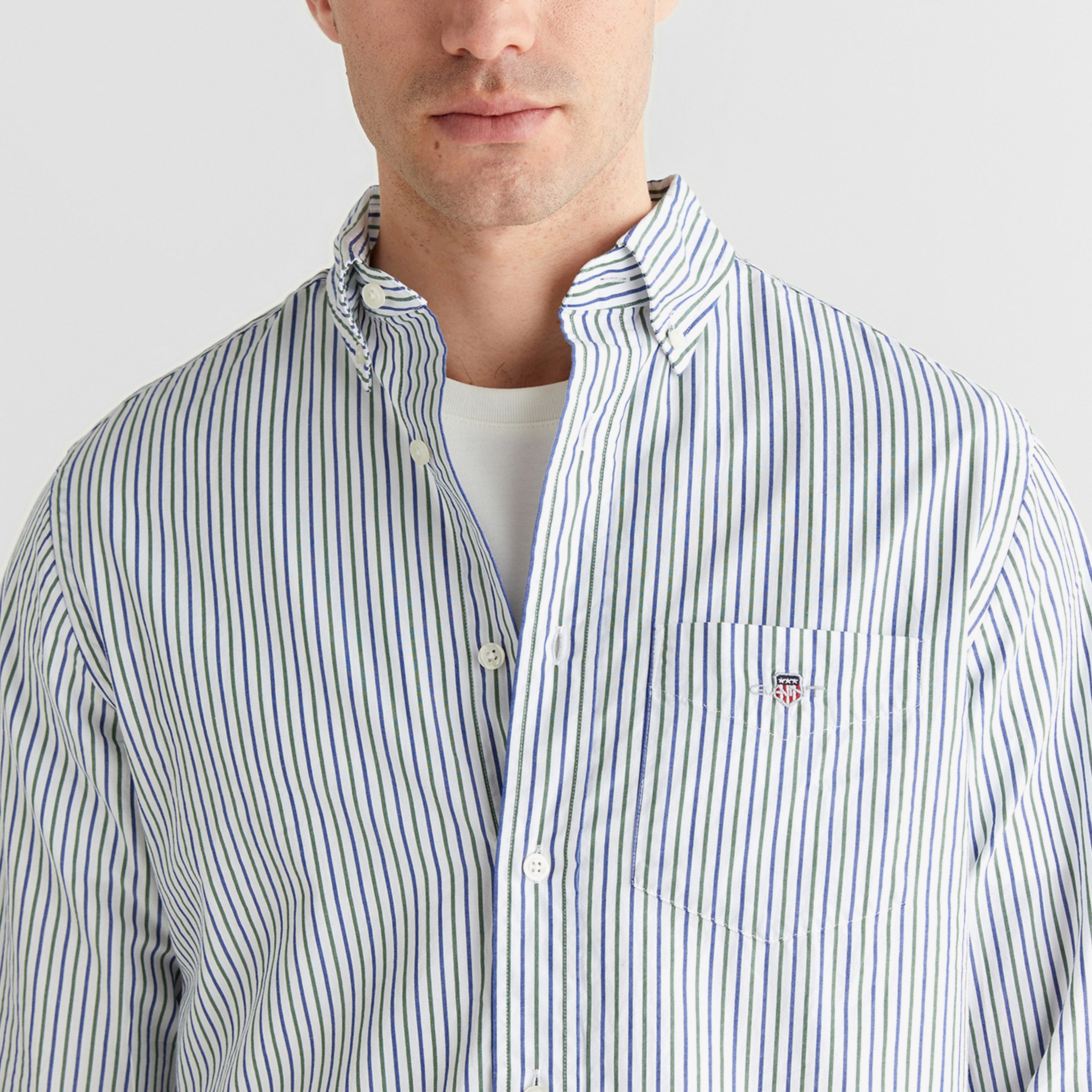 GANT Erkek Yeşil Regular Fit Düğmeli Gömlek