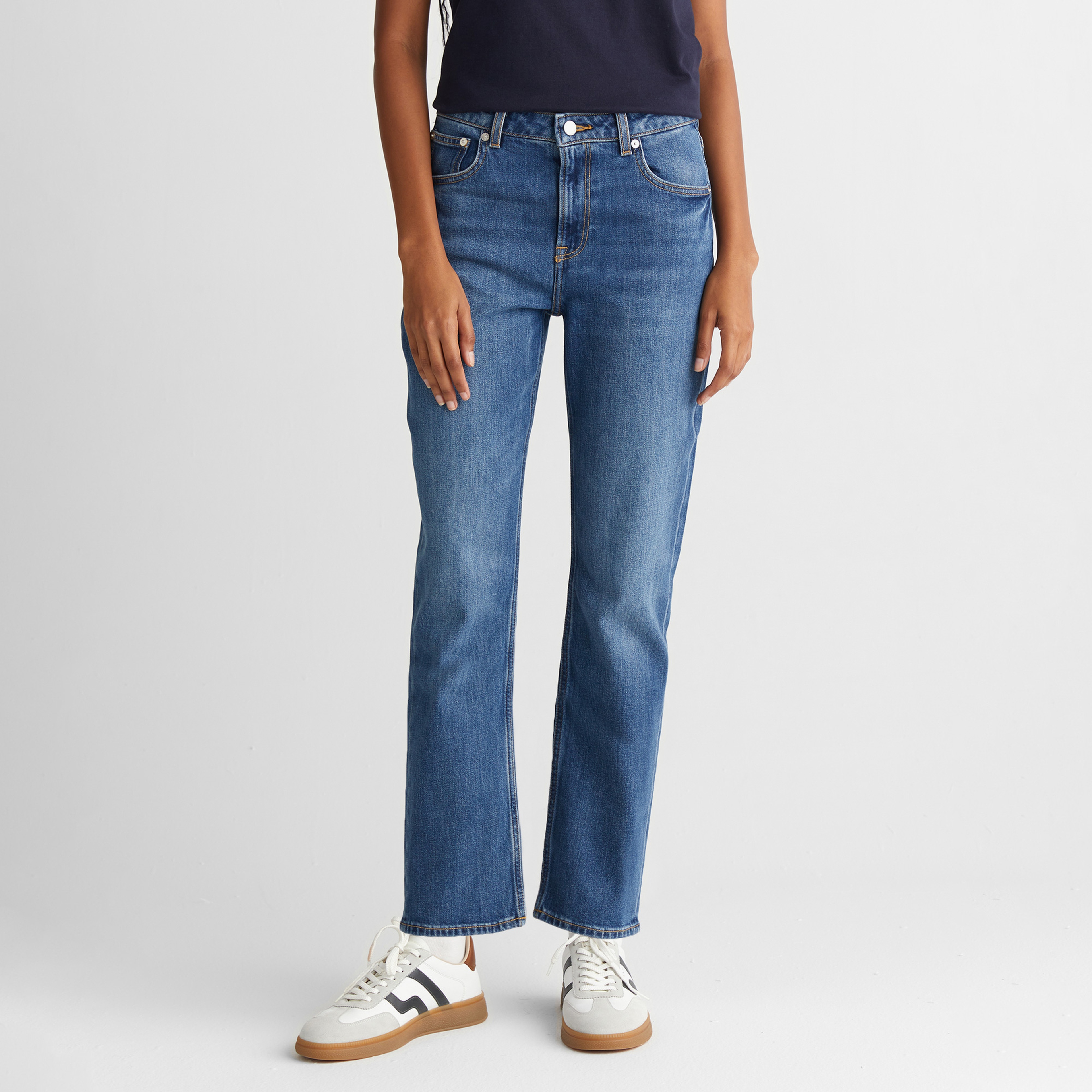 GANT Kadın Mavi Straight Fit Jean Pantolon