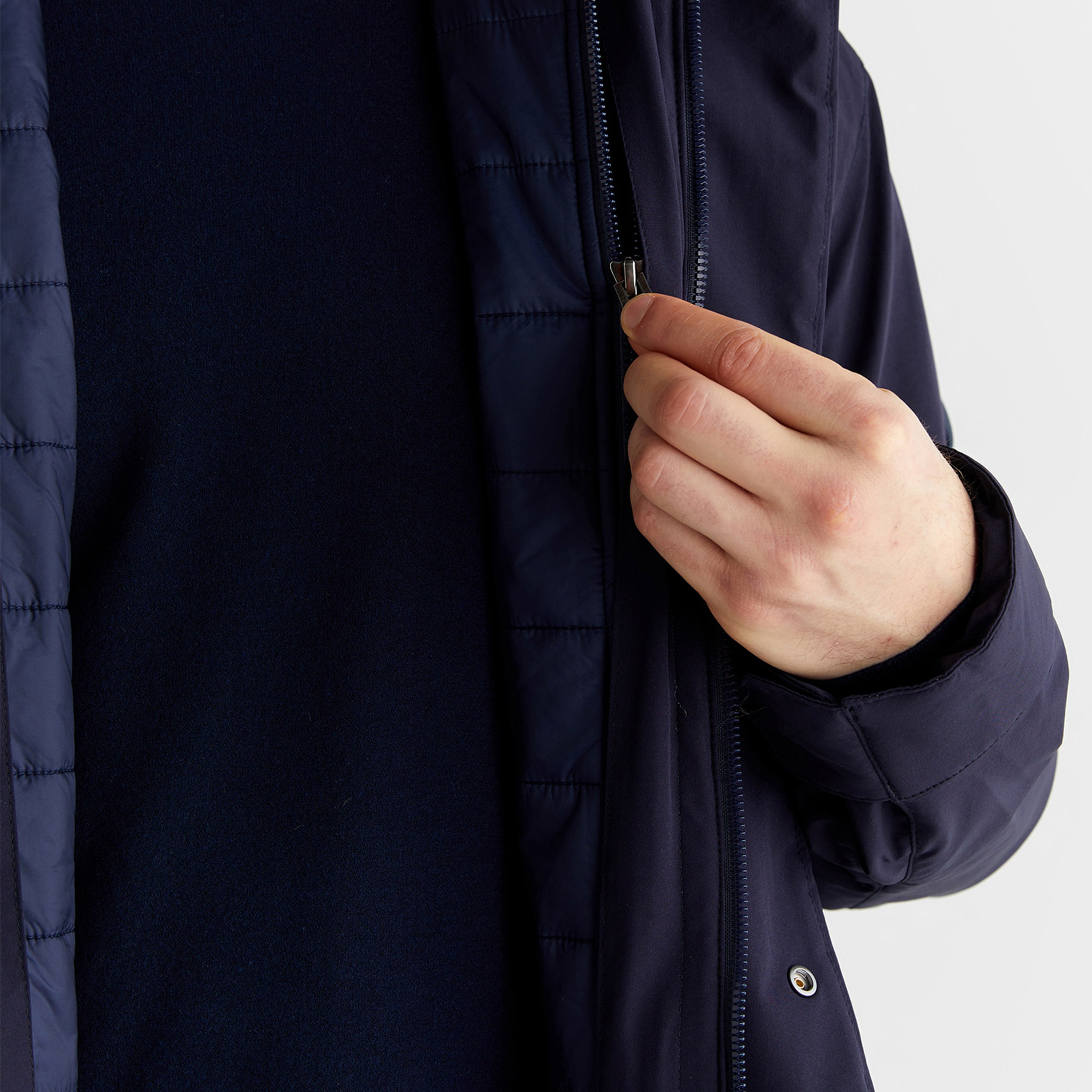 GANT Erkek Lacivert Regular Fit Mont