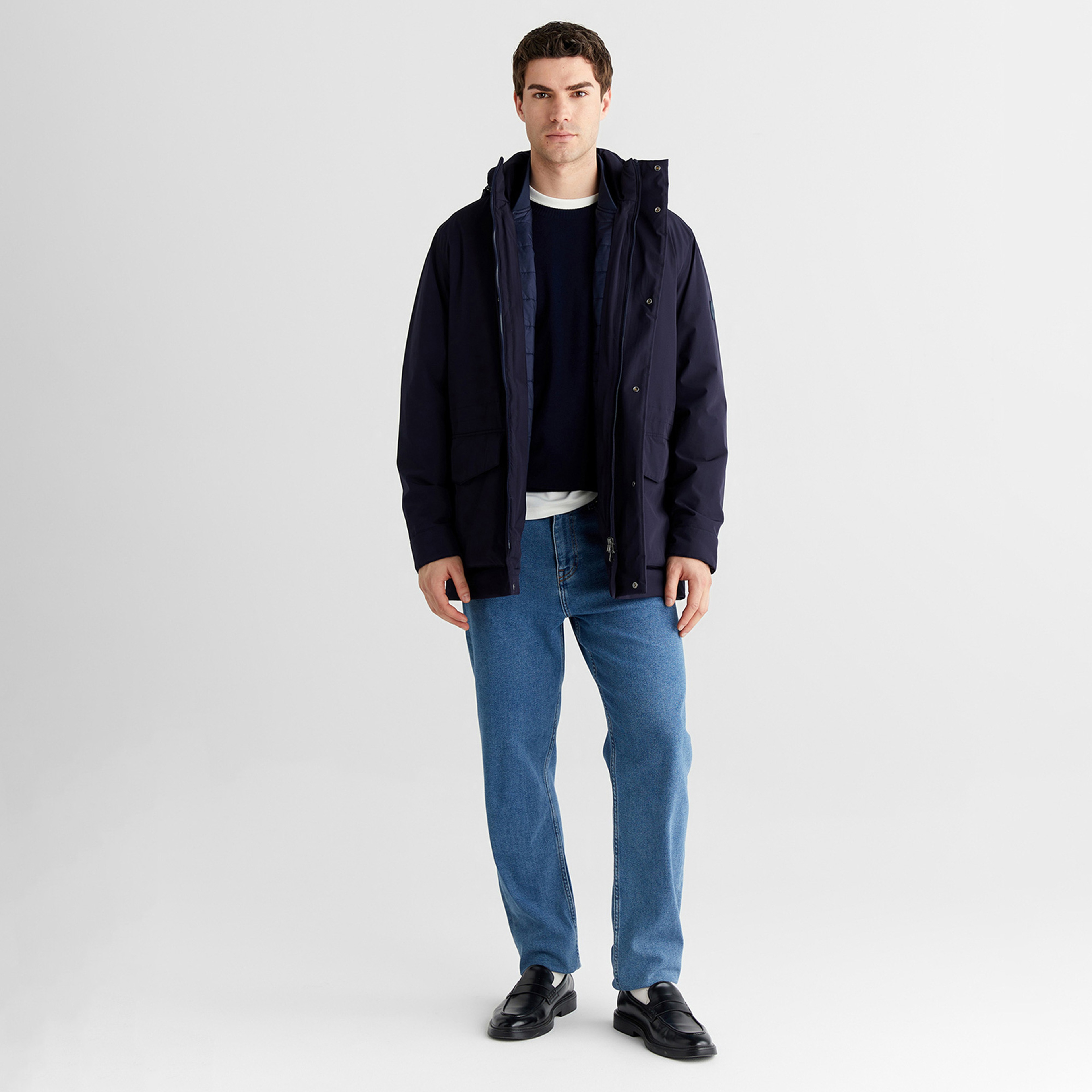 GANT Erkek Lacivert Regular Fit Mont