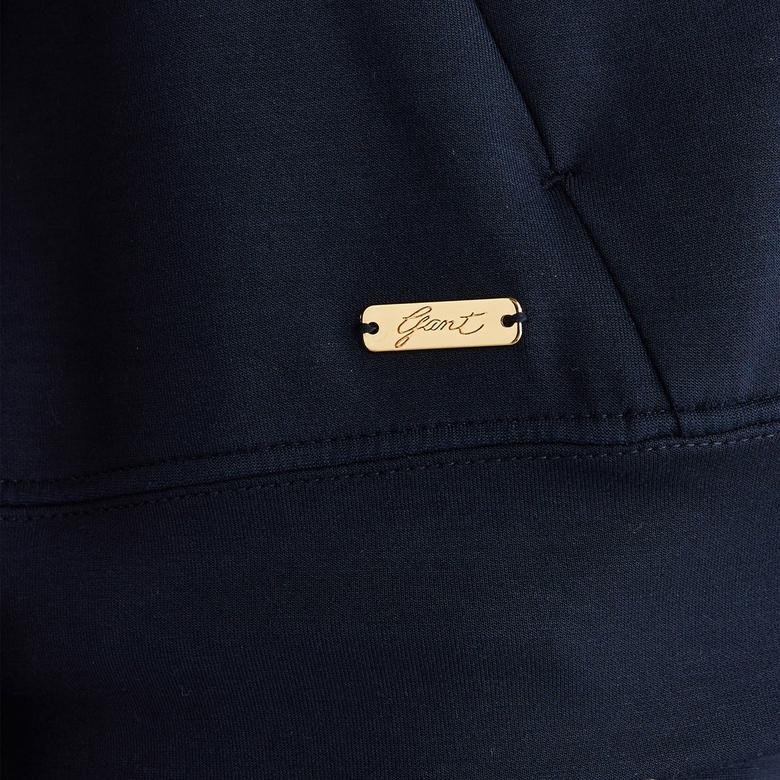 GANT Kadın Lacivert Standart Fit Kapüşonlu Sweatshirt