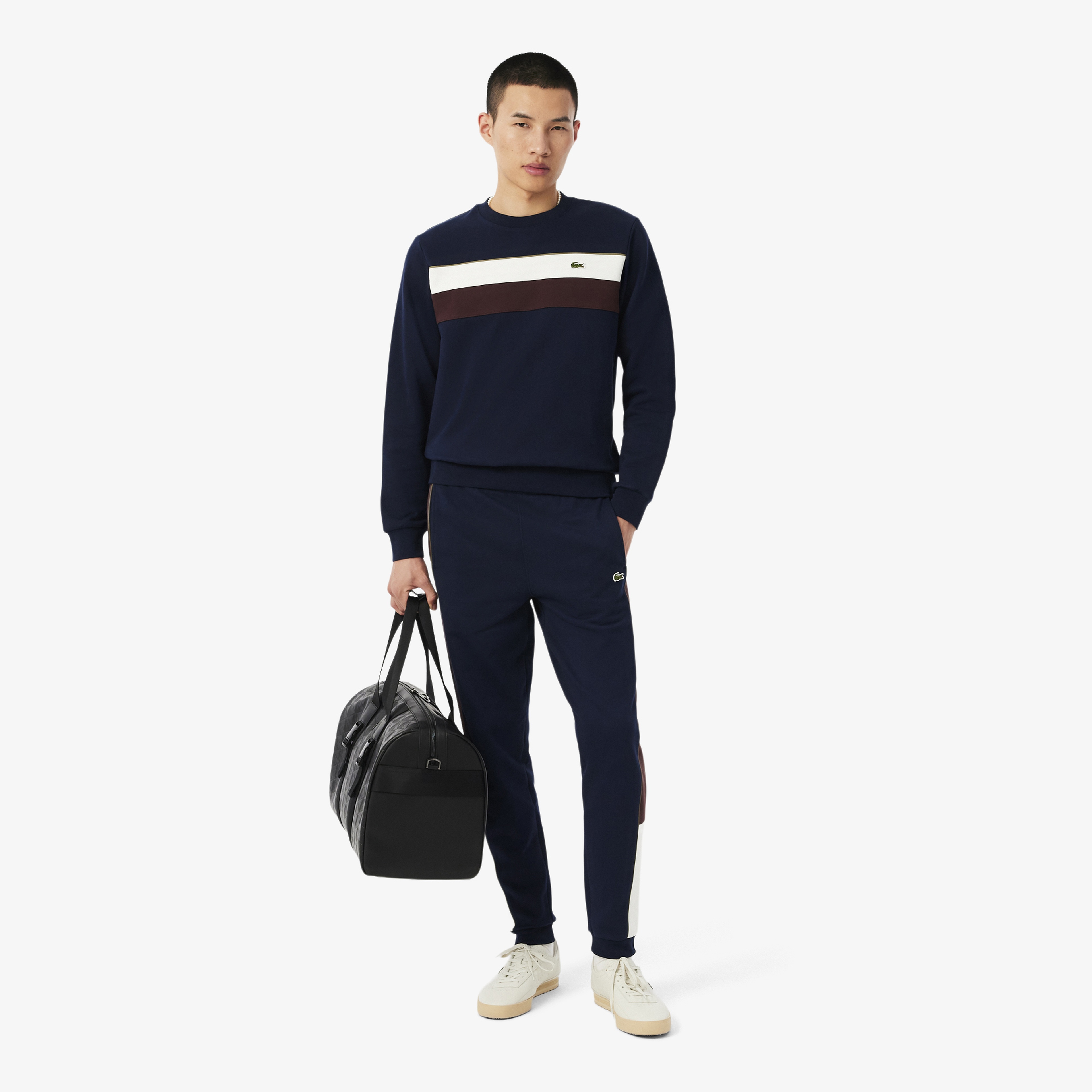 Lacoste Erkek Tapered Fit Renk Bloklu Lacivert Eşofman Altı