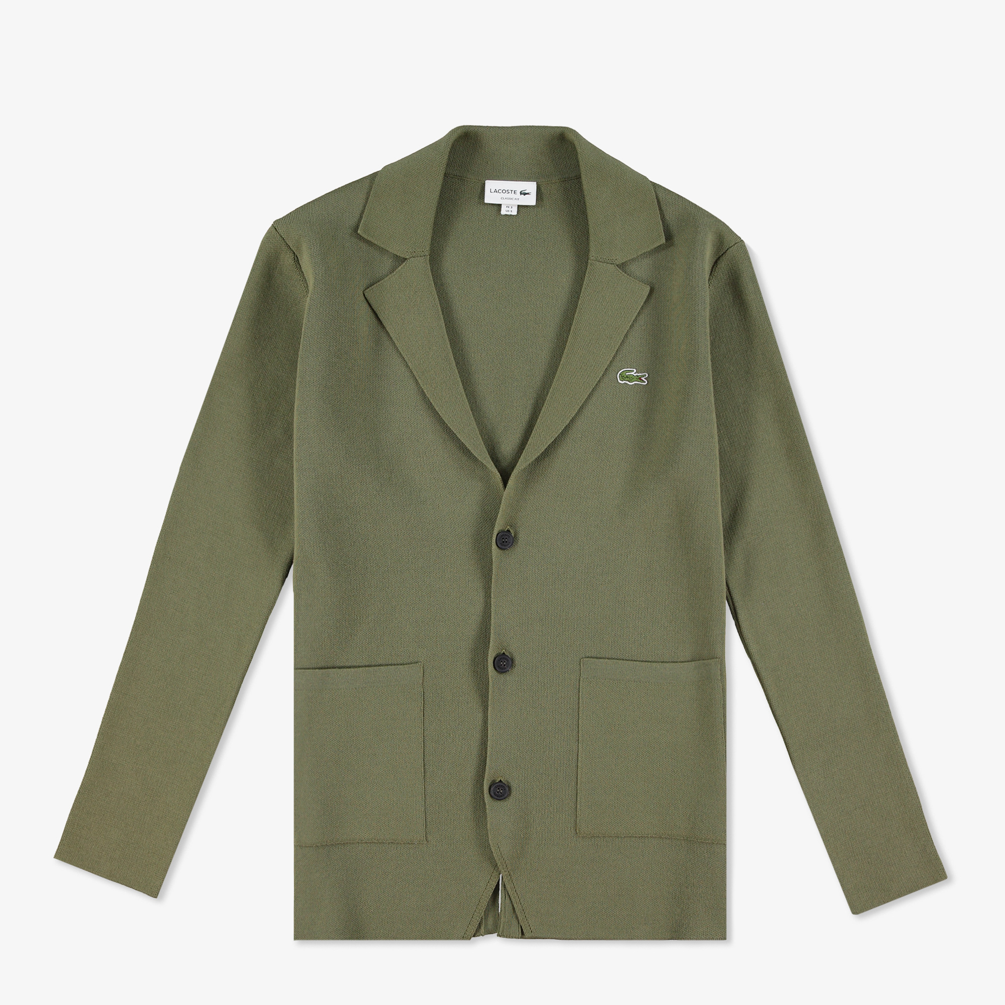 Lacoste Erkek Classic Fit V Yaka Haki Kazak