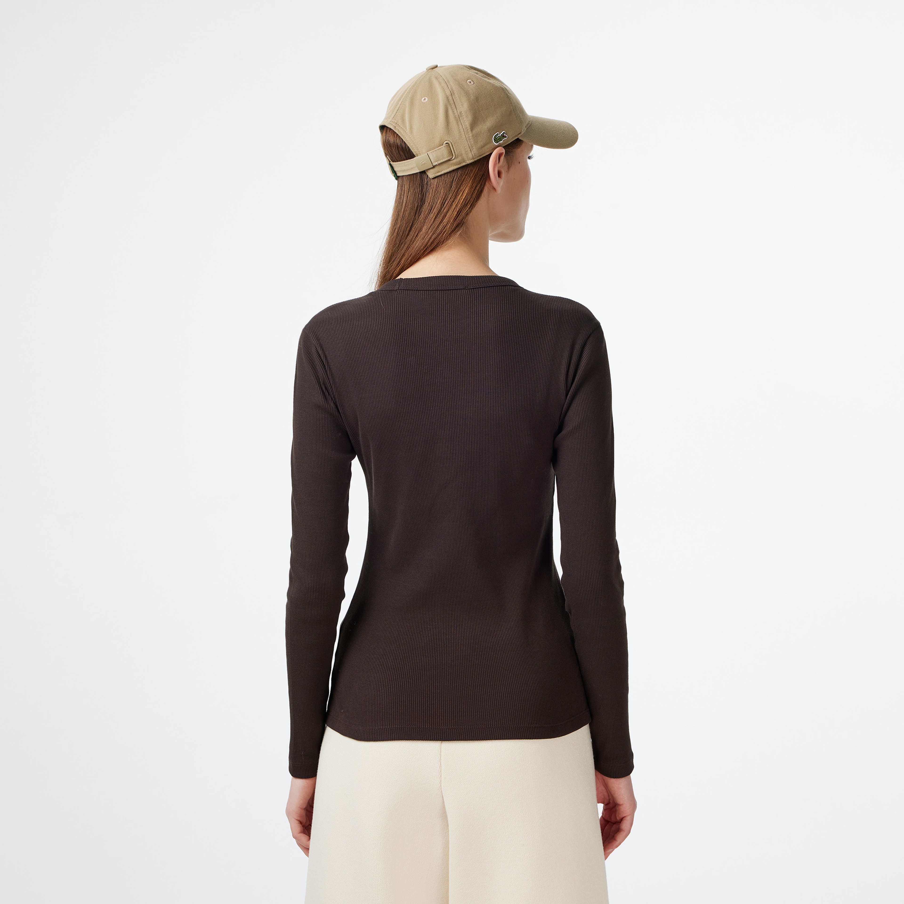 Lacoste Regular Fit Kadın Gri T-Shirt