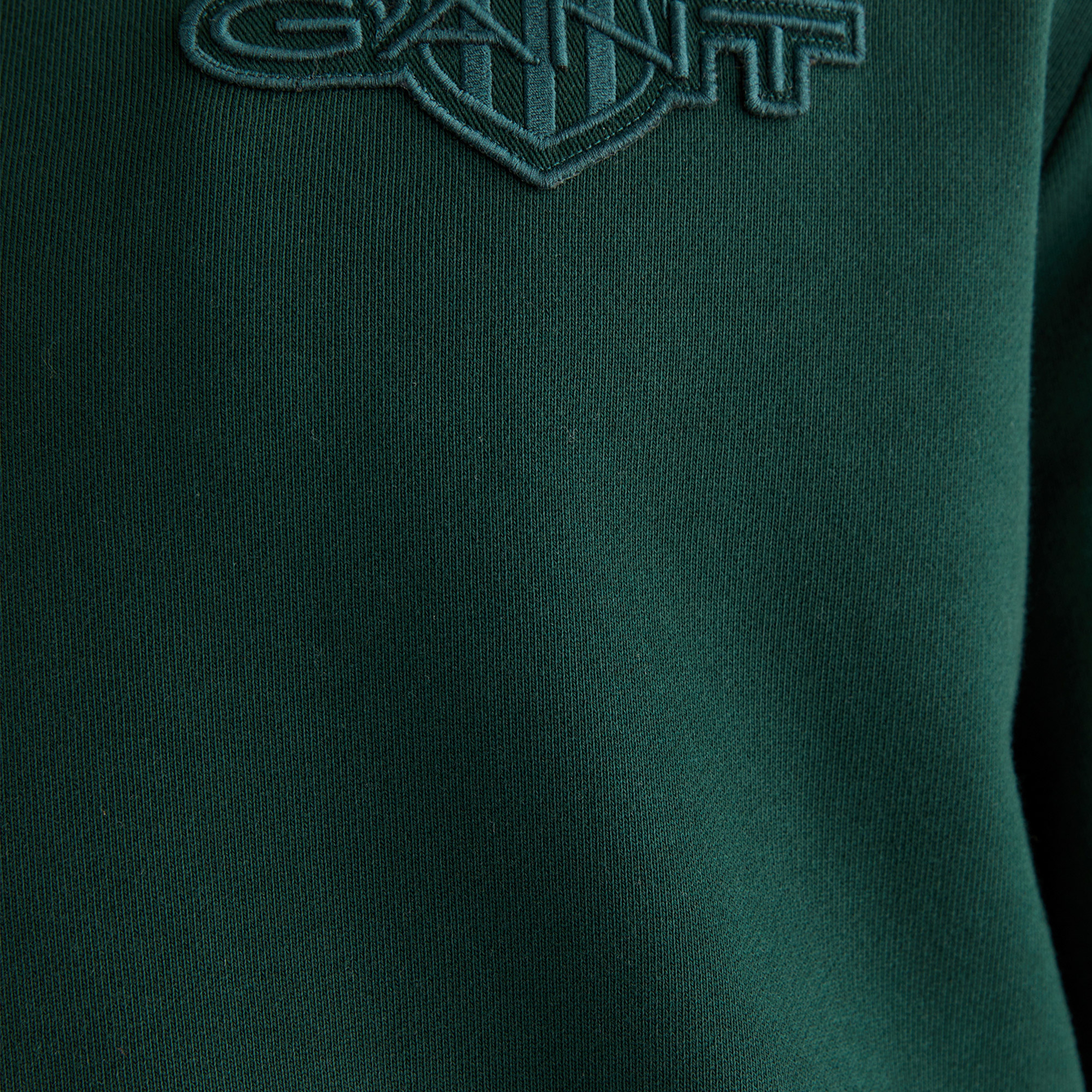 GANT Erkek Yeşil Regular Fit Kapüşonlu Fermuarlı Sweatshirt