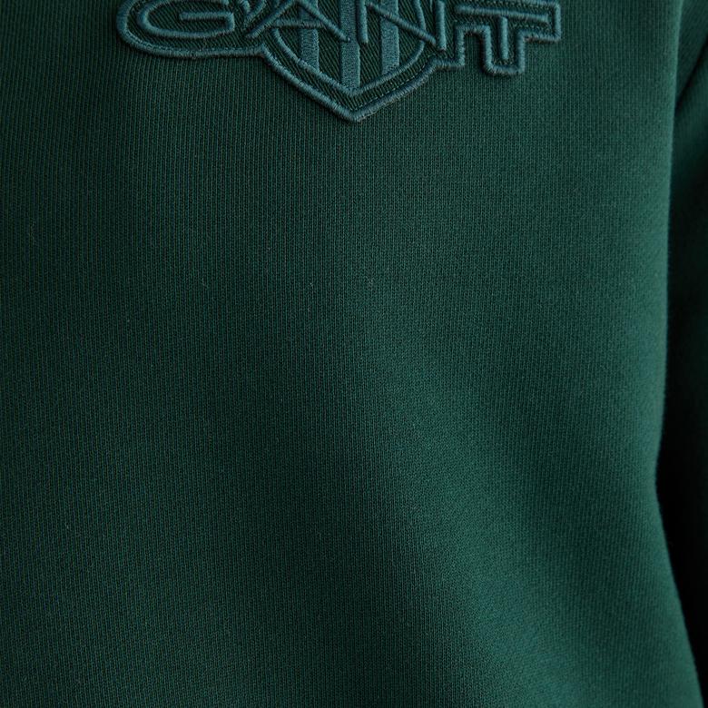 GANT Erkek Yeşil Regular Fit Kapüşonlu Fermuarlı Sweatshirt