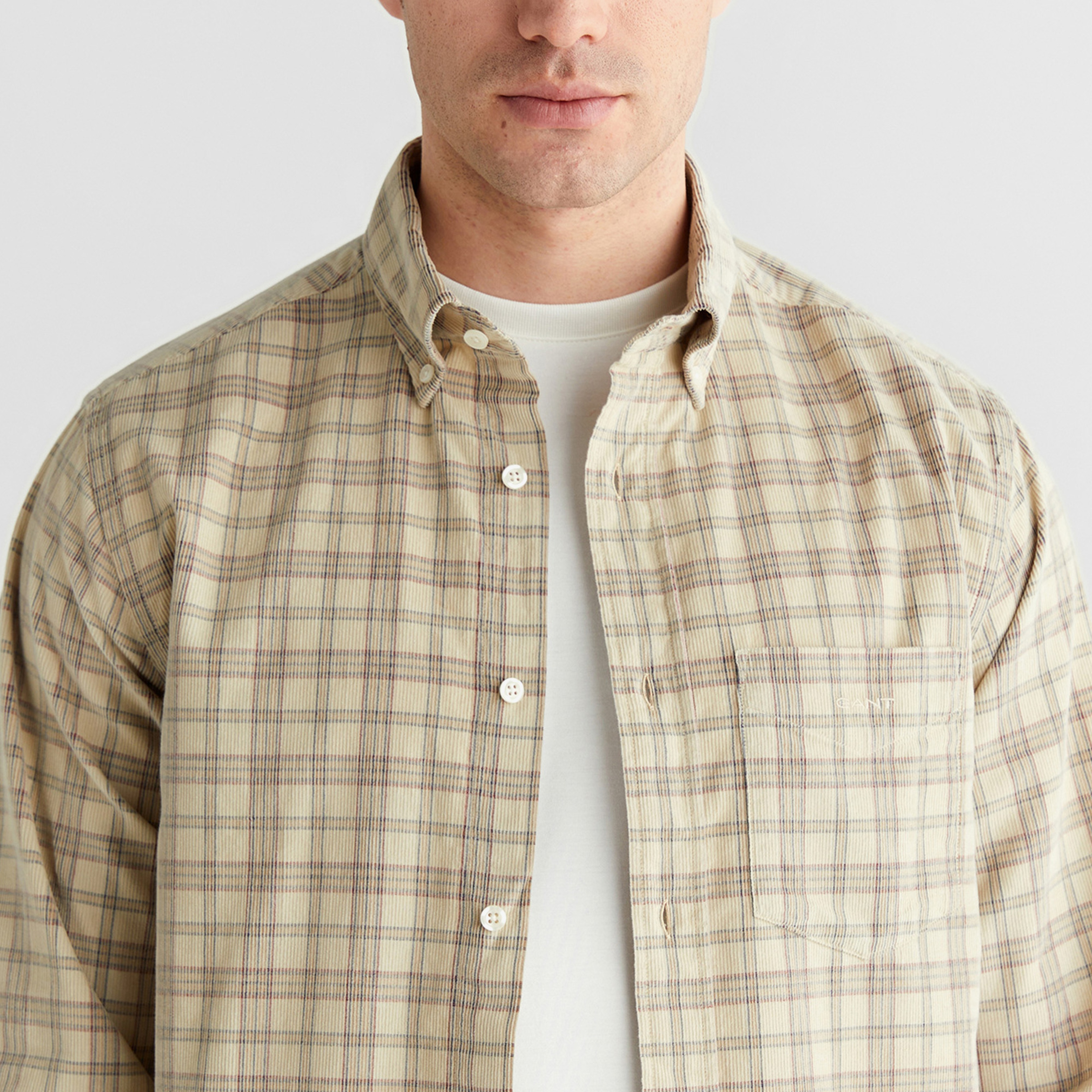 GANT Erkek Bej Regular Fit Düğmeli Gömlek