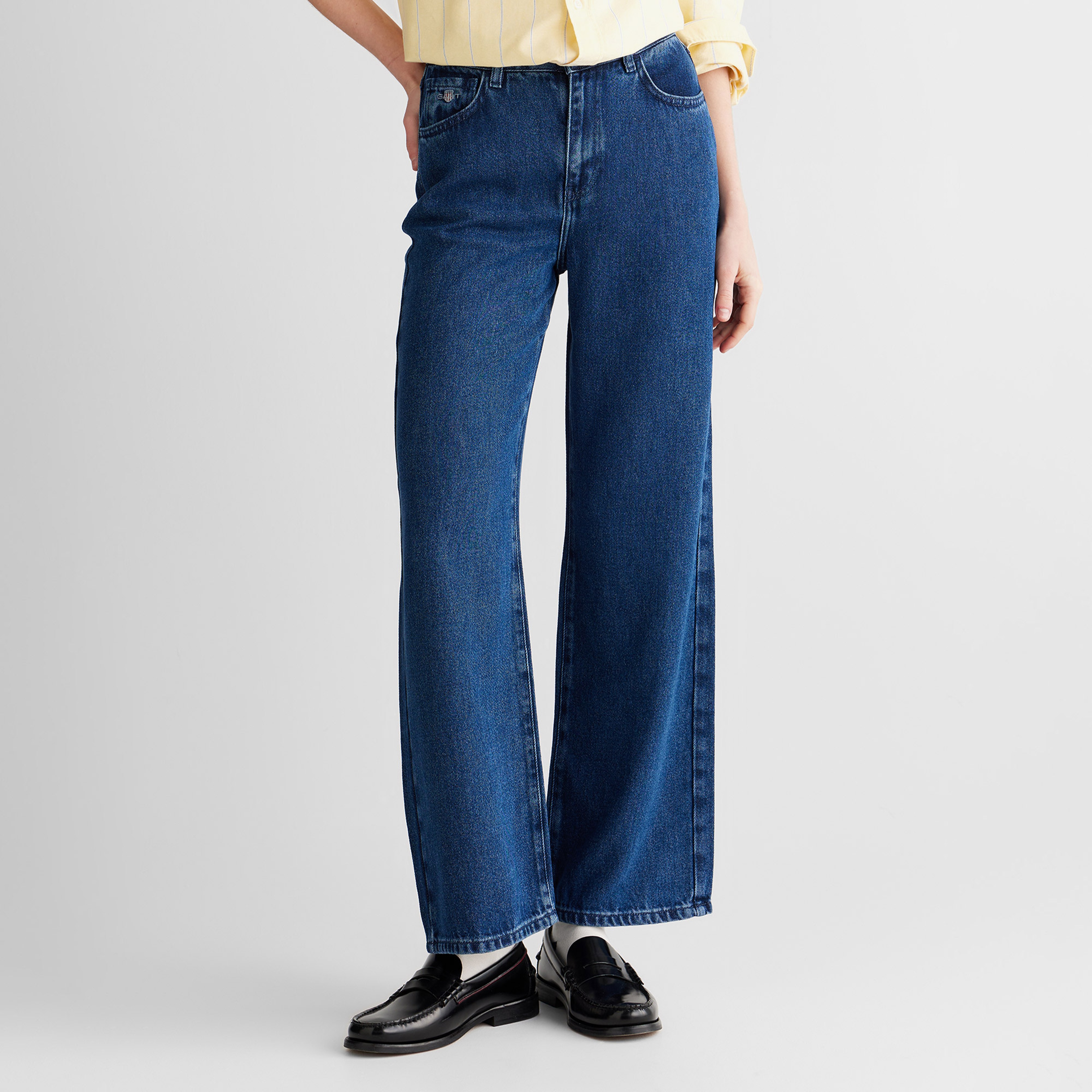 GANT Kadın Mavi Regular Fit  Pantolon