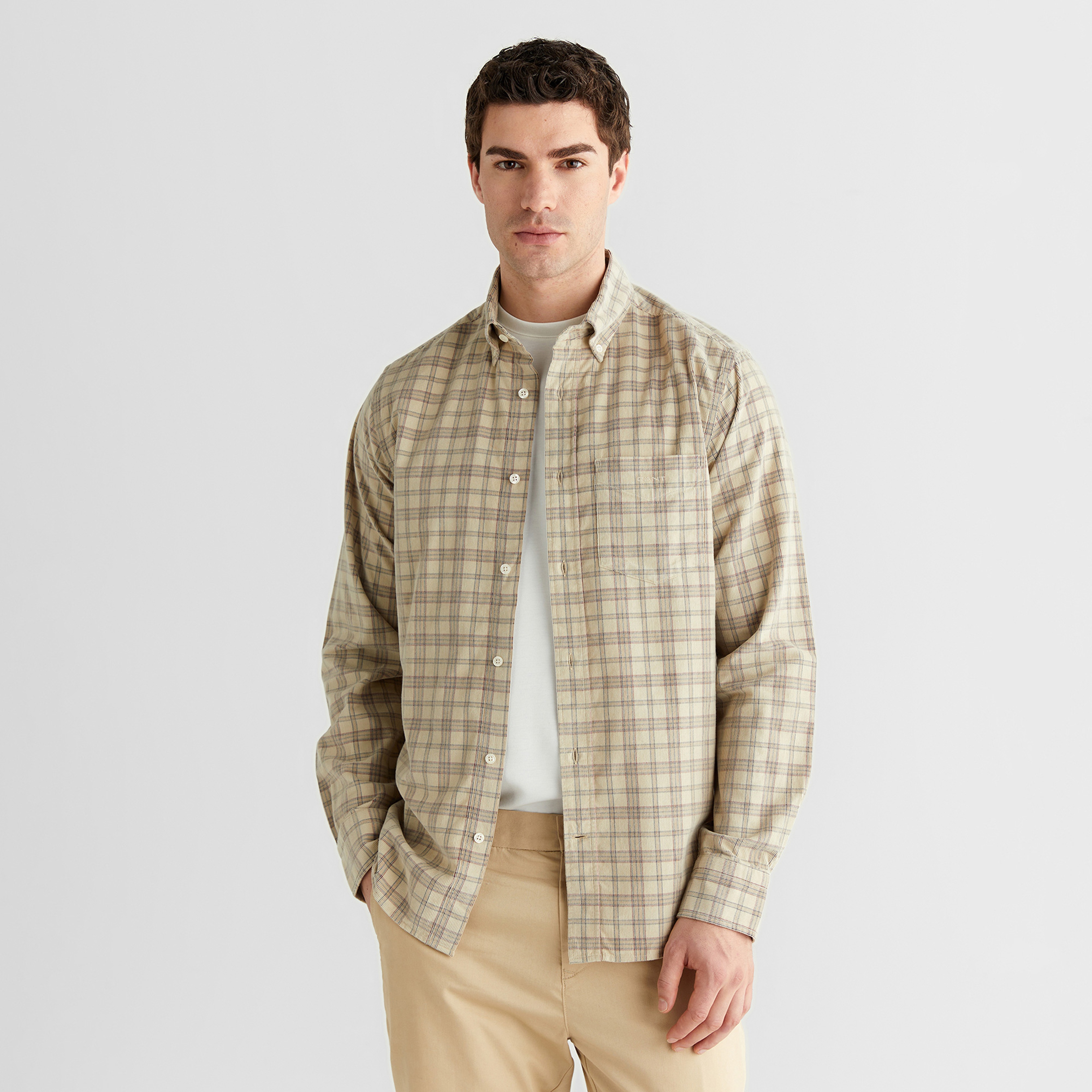 GANT Erkek Bej Regular Fit Düğmeli Gömlek