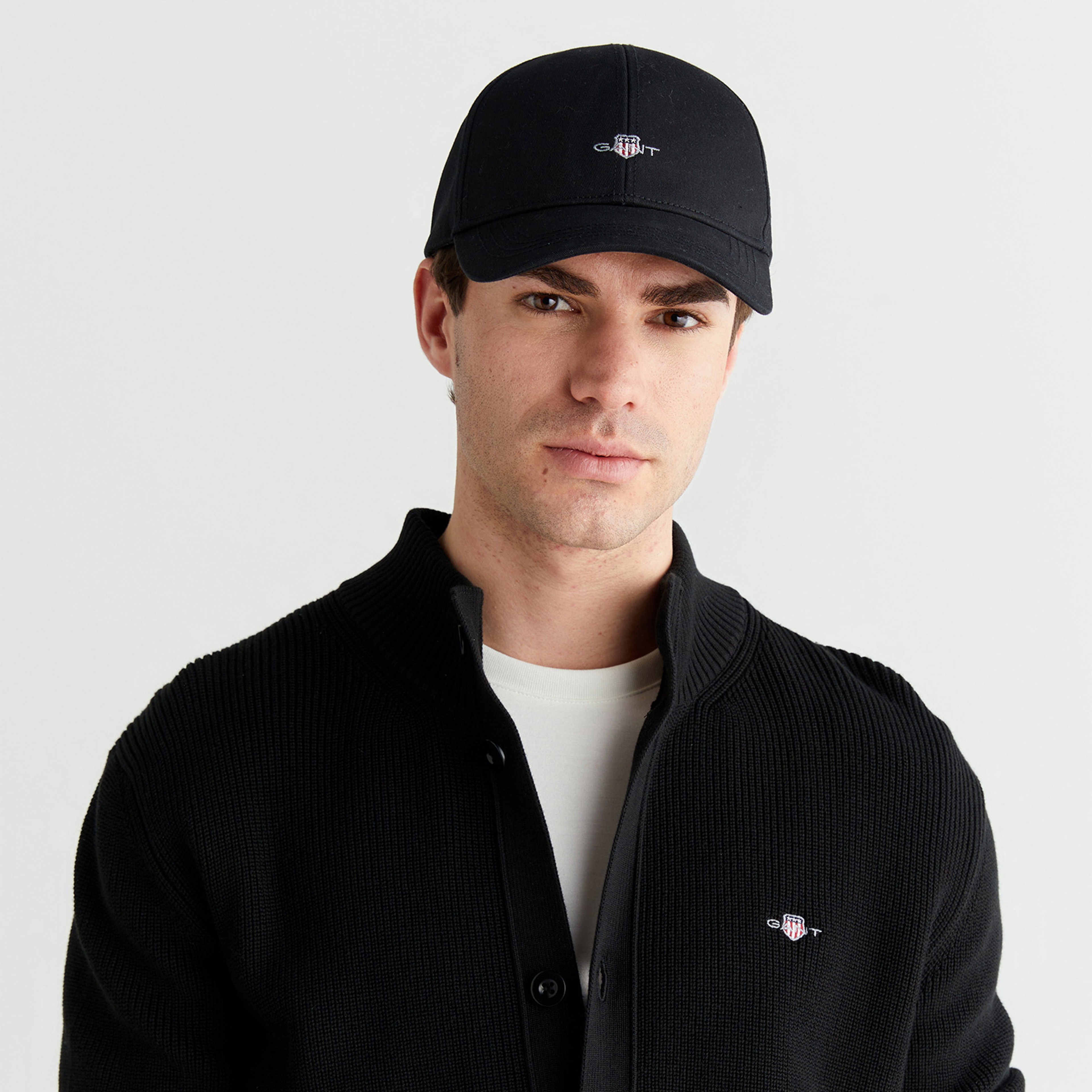 GANT Erkek Siyah Regular Fit Düğmeli Hırka