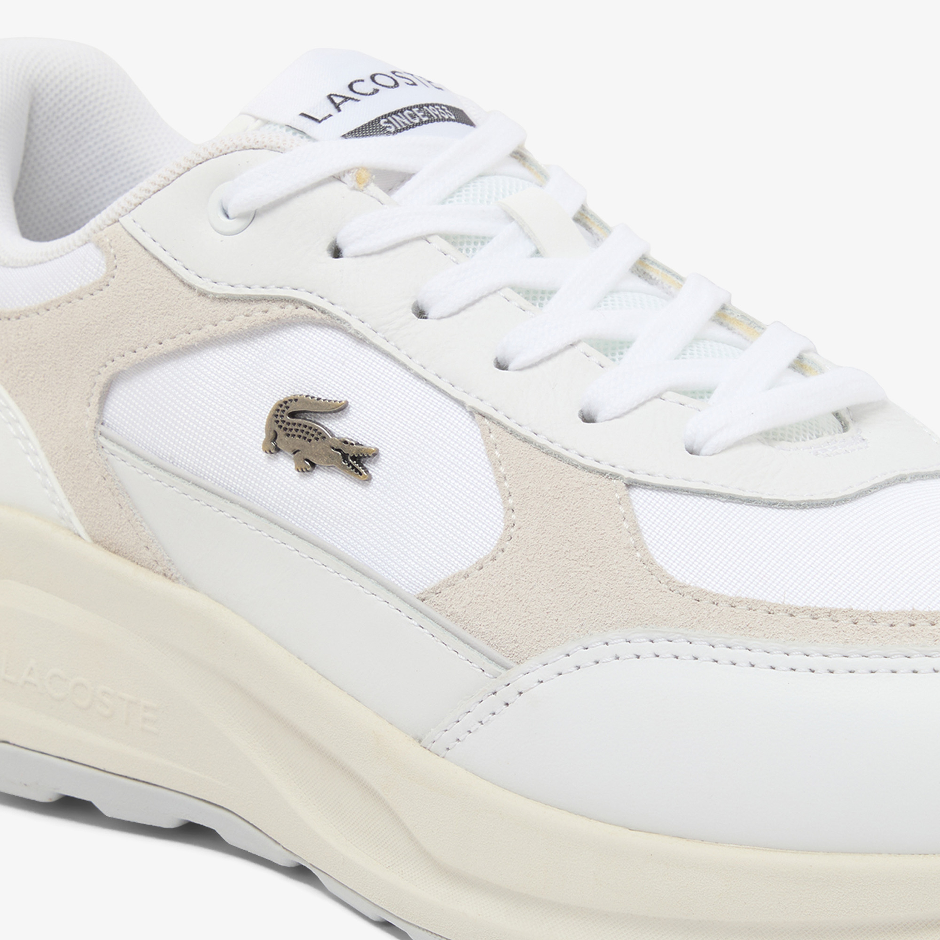 Lacost Run Set Suede Erkek Beyaz Spor Ayakkabı