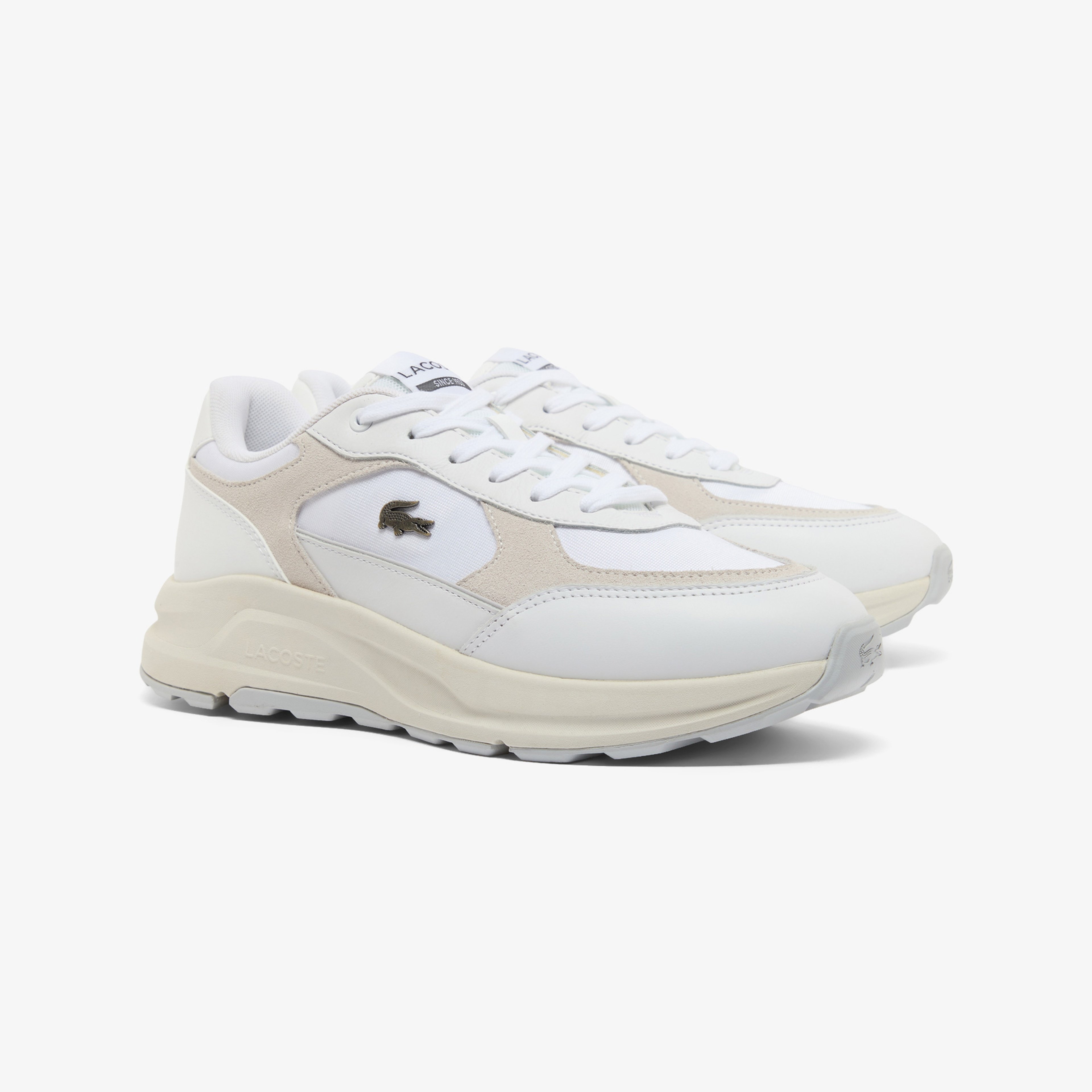 Lacost Run Set Suede Erkek Beyaz Spor Ayakkabı