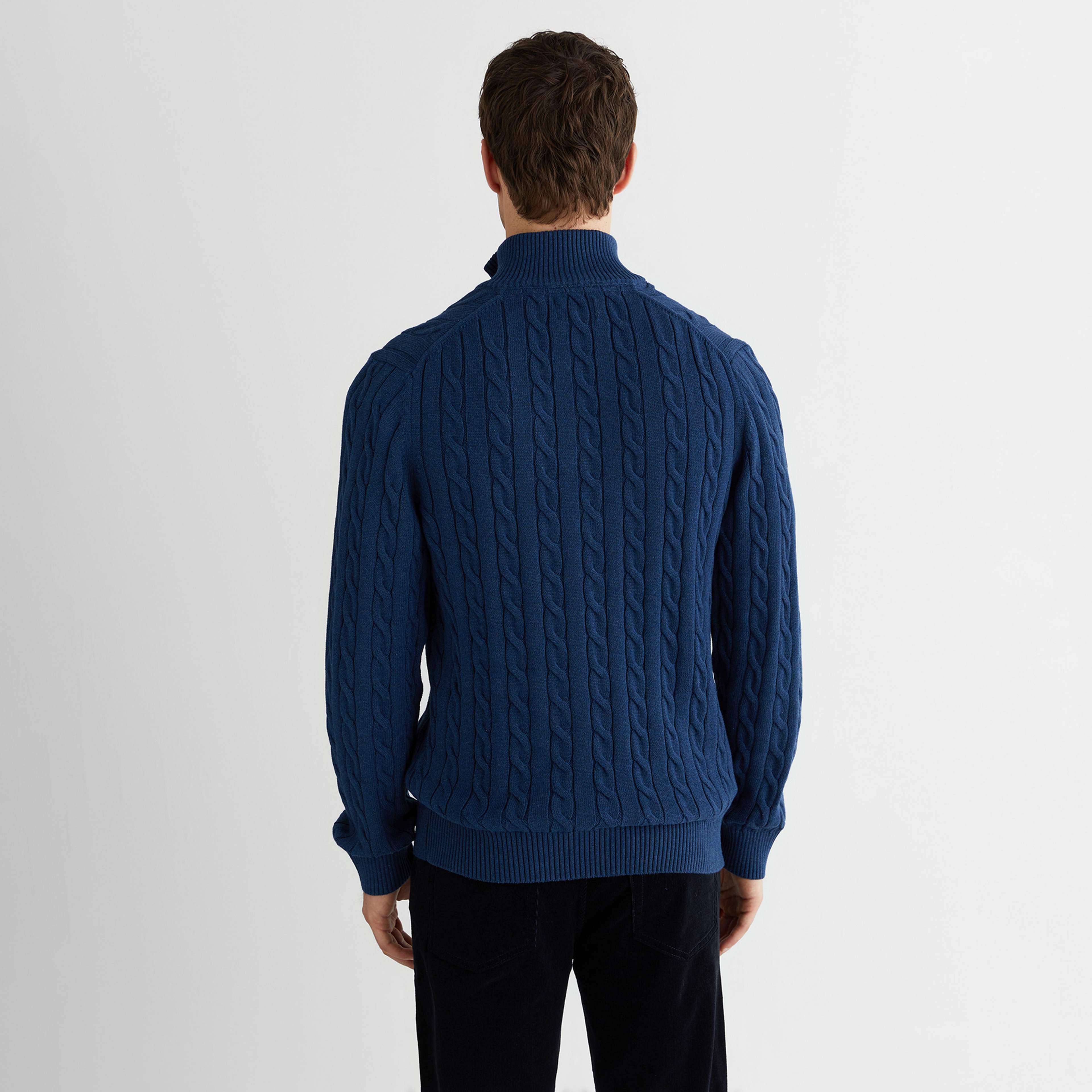 GANT Erkek Mavi Regular Fit Kazak