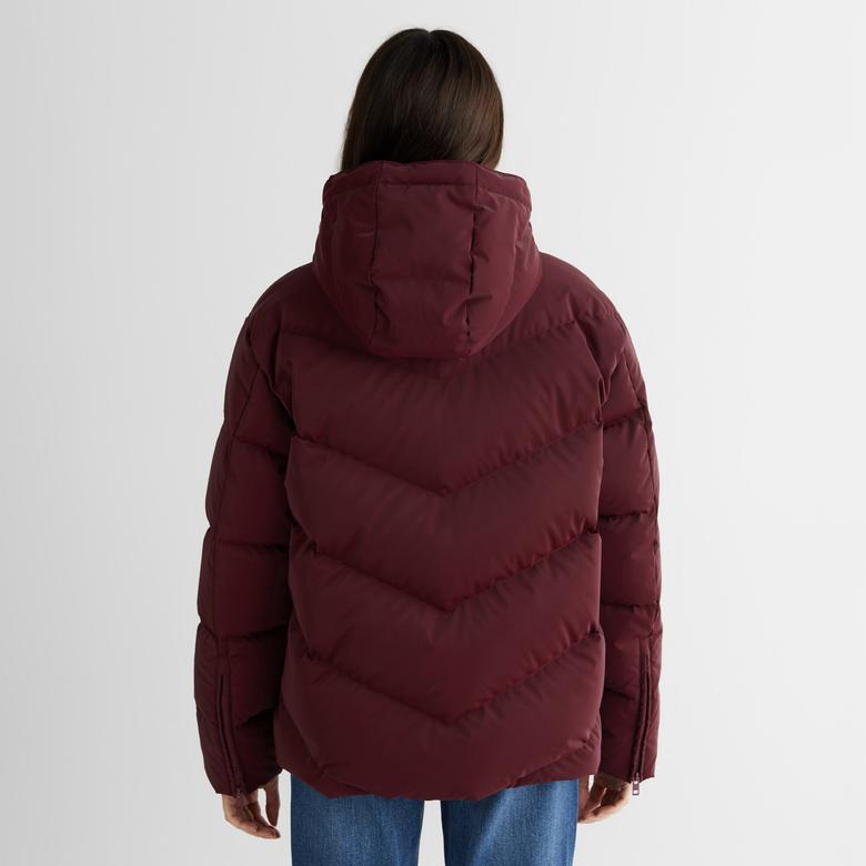 GANT Kadın Bordo Regular Fit Fermuarlı Mont