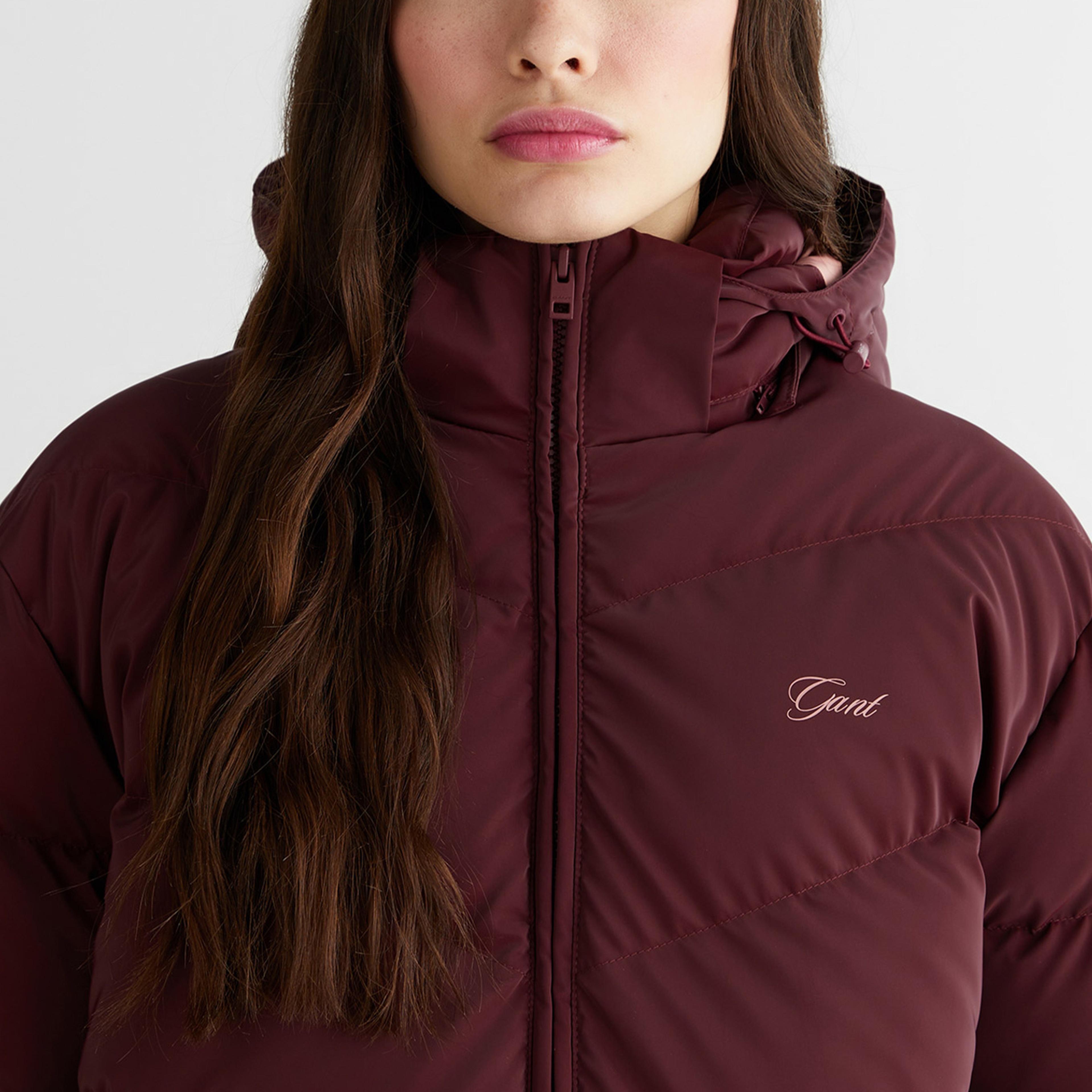 GANT Erkek Bordo Regular Fit Fermuarlı Mont