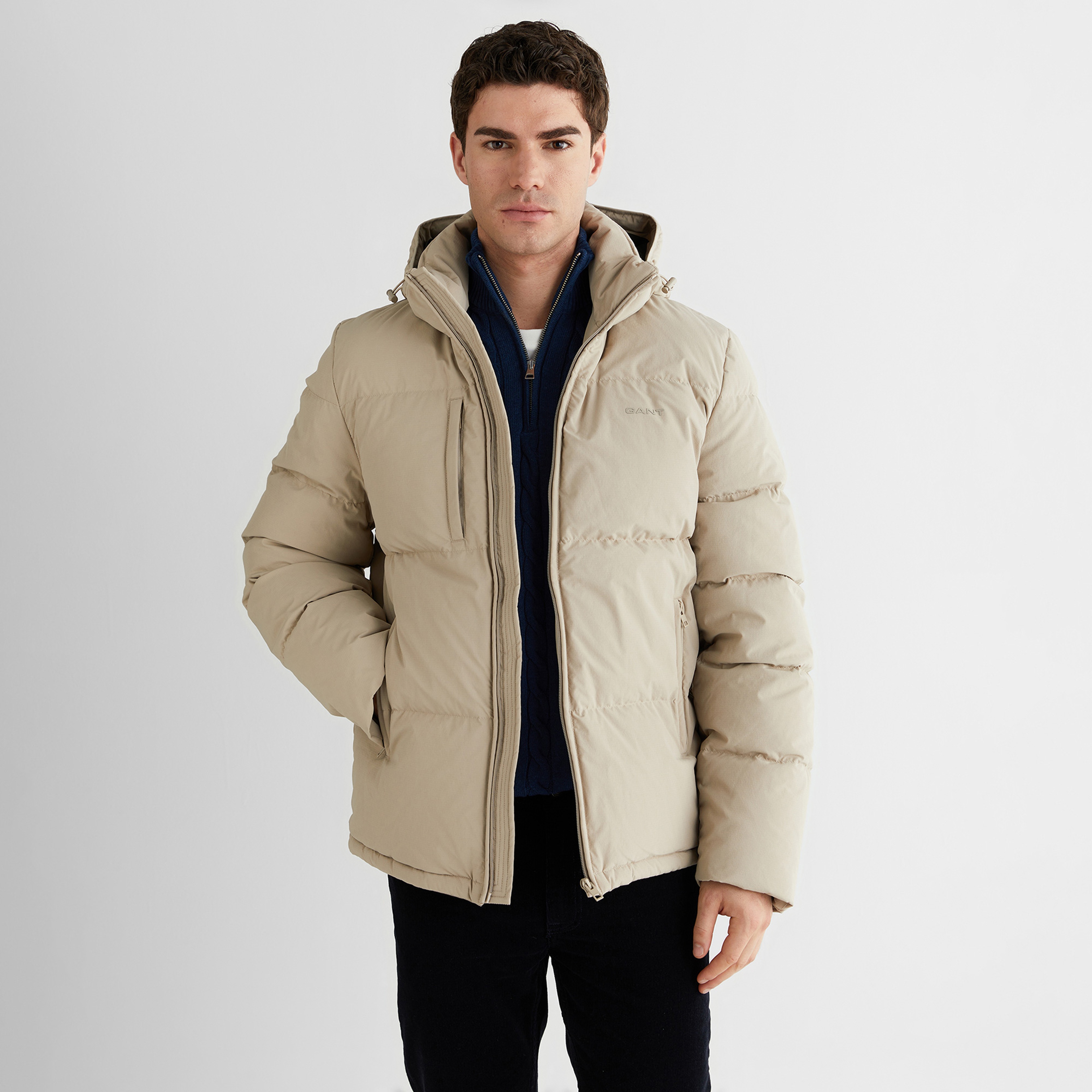 GANT Erkek Bej Regular Fit Fermuarlı Mont