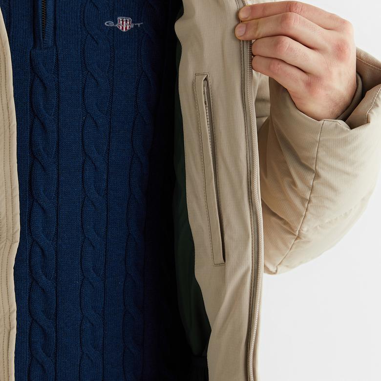 GANT Erkek Bej Regular Fit Fermuarlı Mont