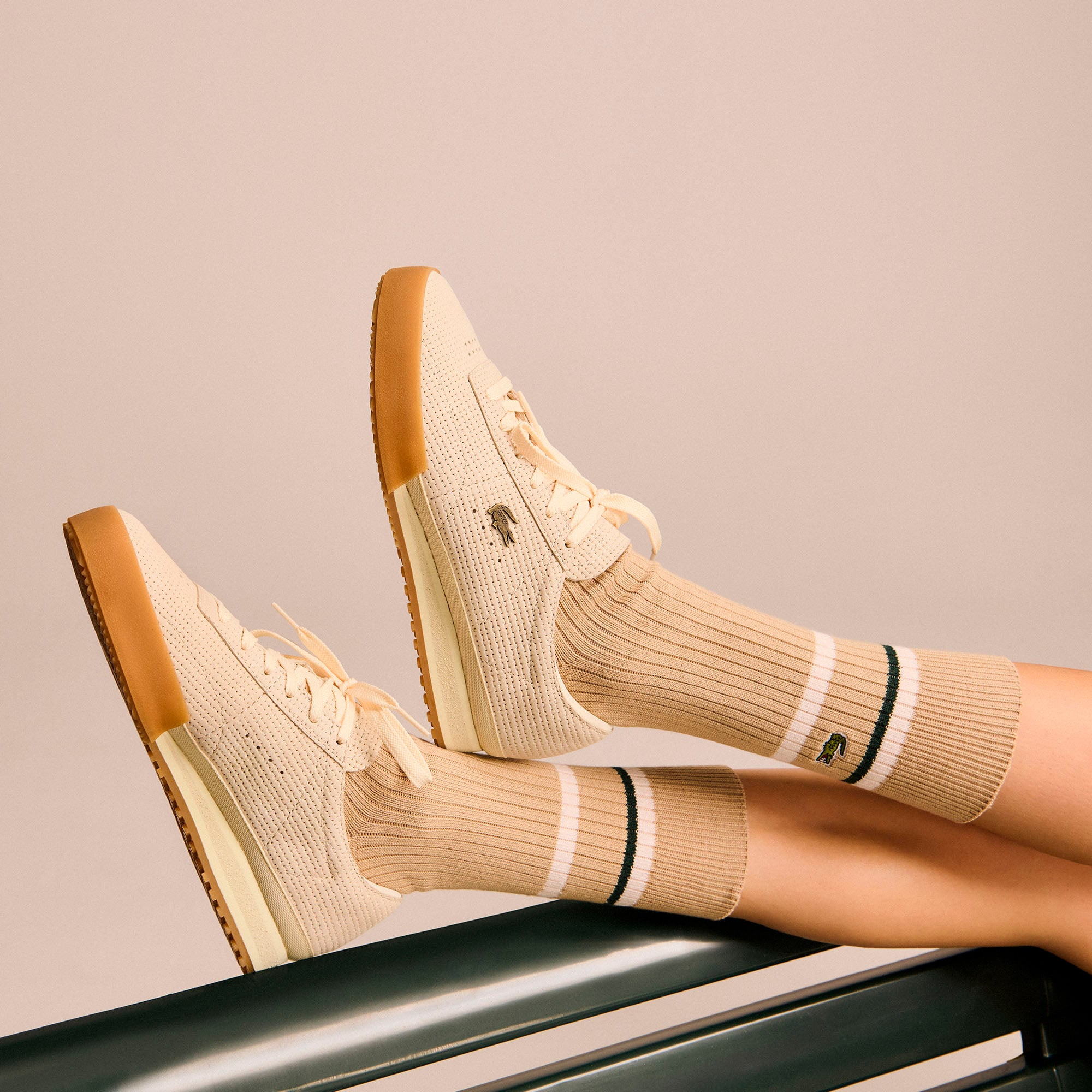 Lacoste Aura Kadın Bej Spor Ayakkabı