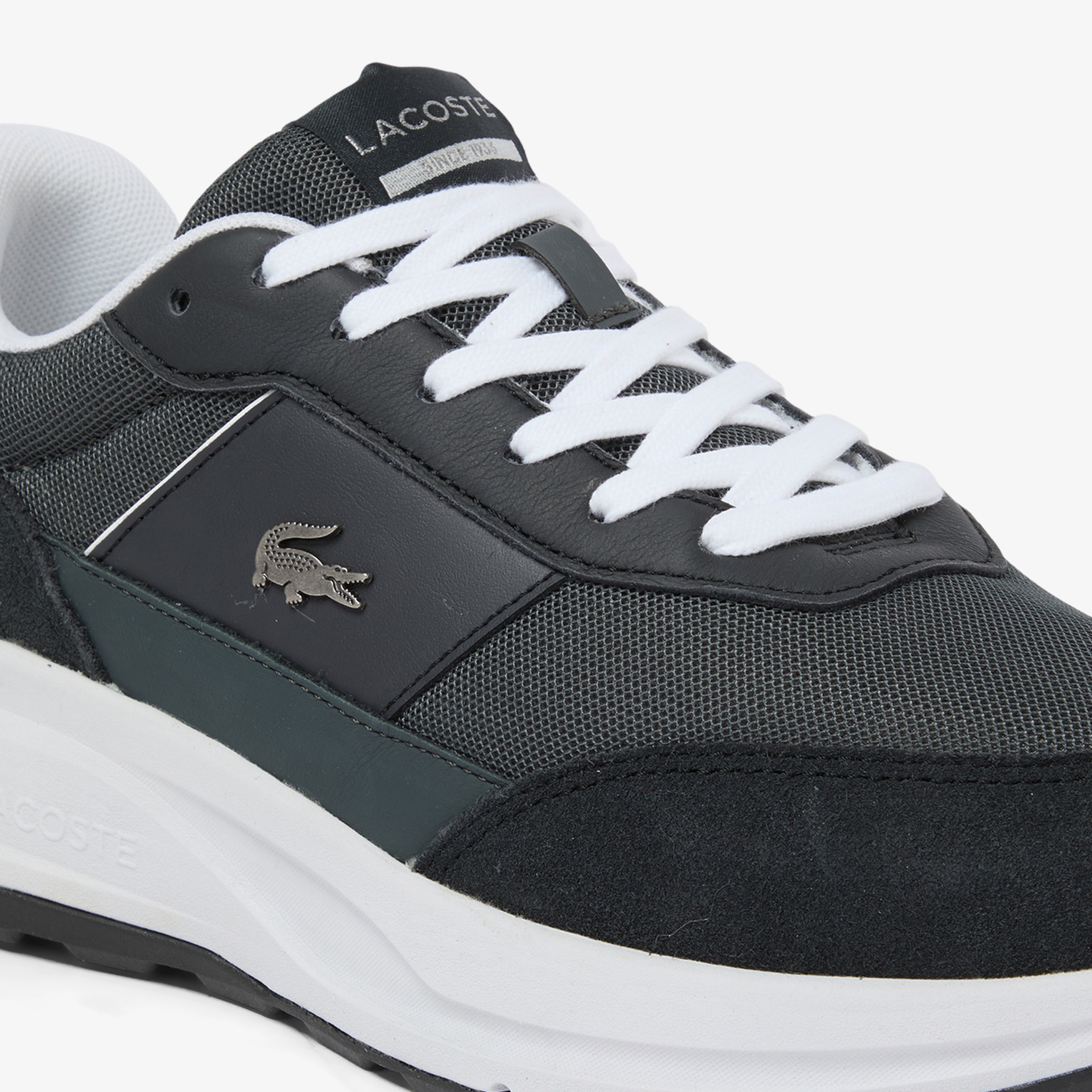 Lacoste Run Set CGR Bar Erkek Koyu Gri Spor Ayakkabı