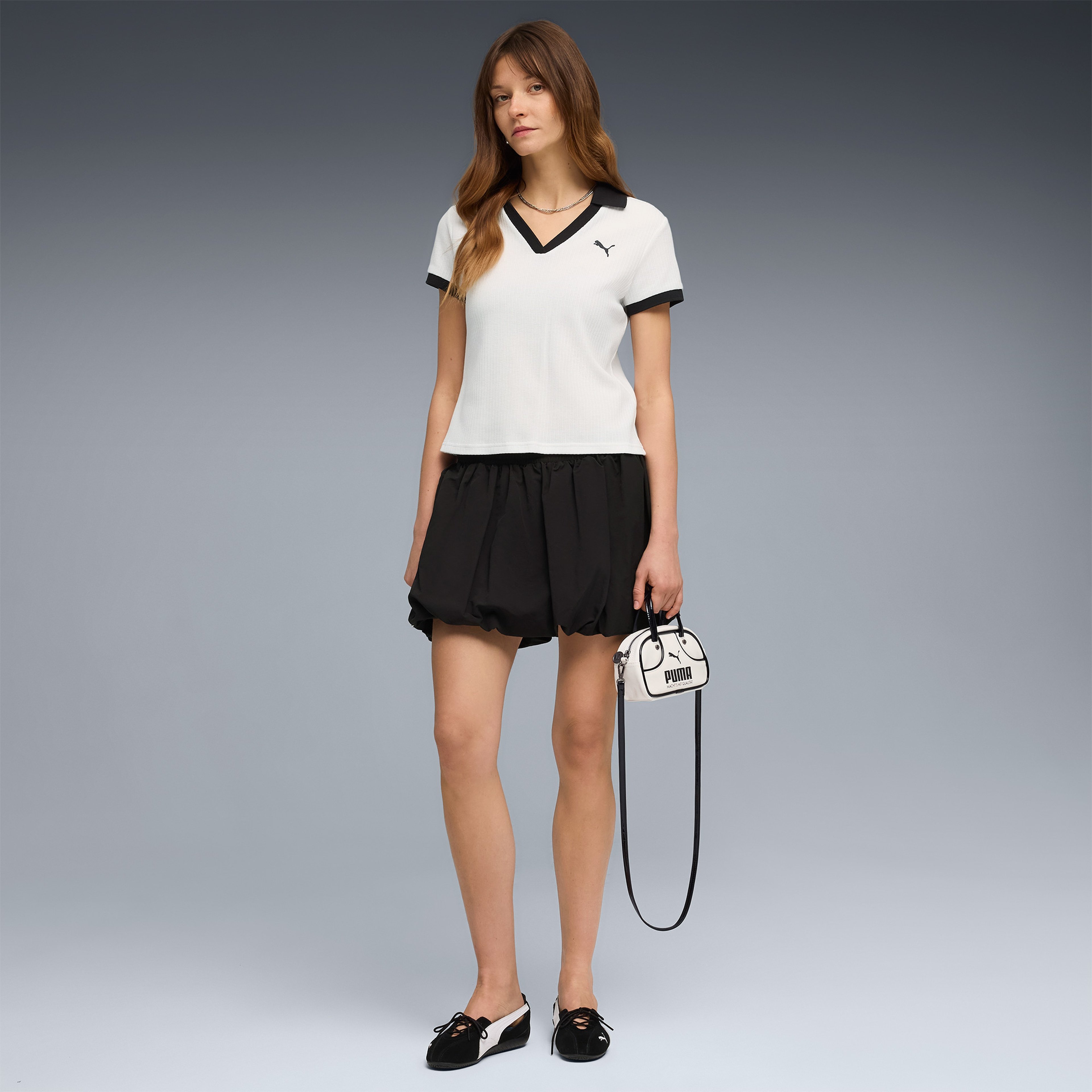 Puma Wardrobe Essentials Kadın Beyaz Polo