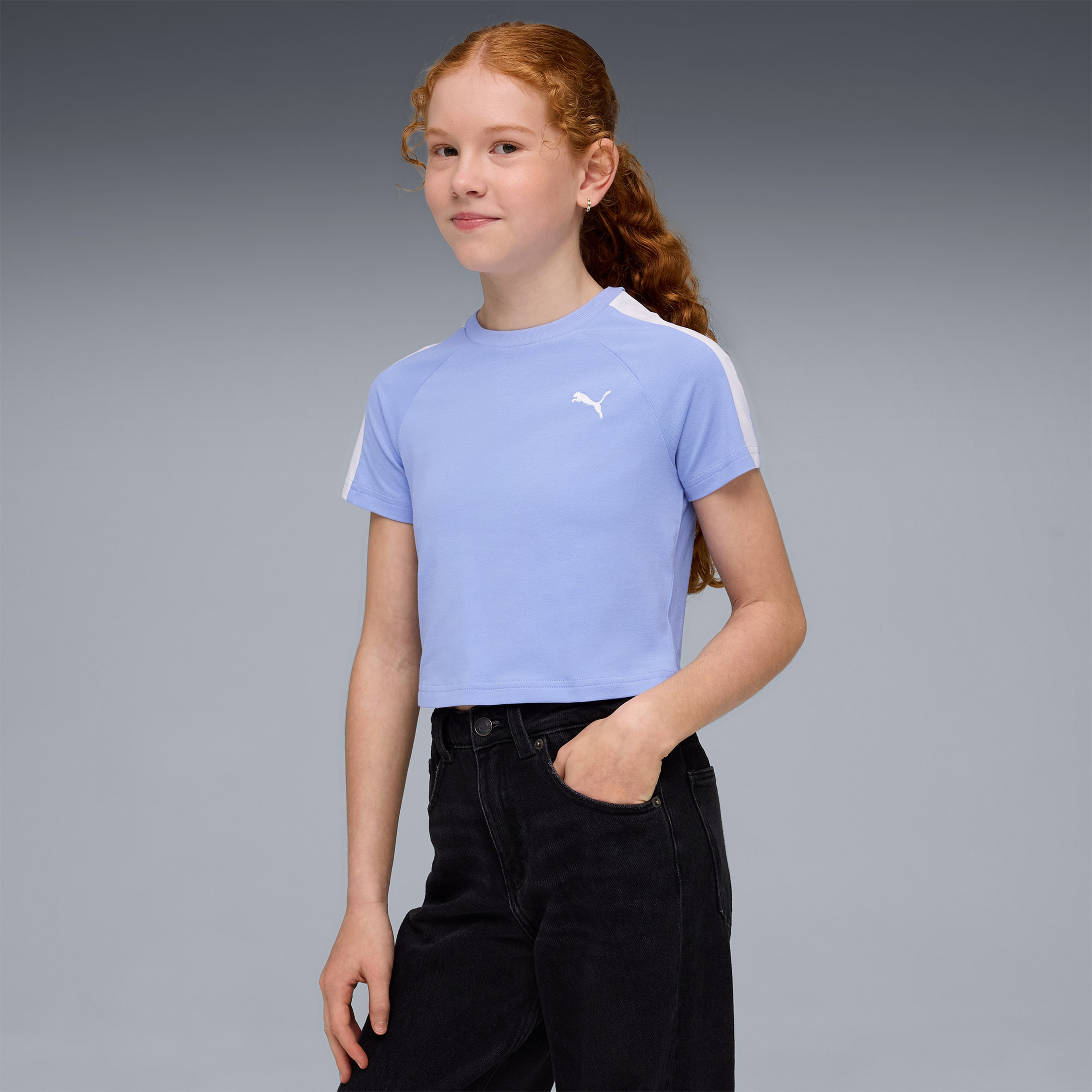 Puma T7 Baby Çocuk Mor T-Shirt
