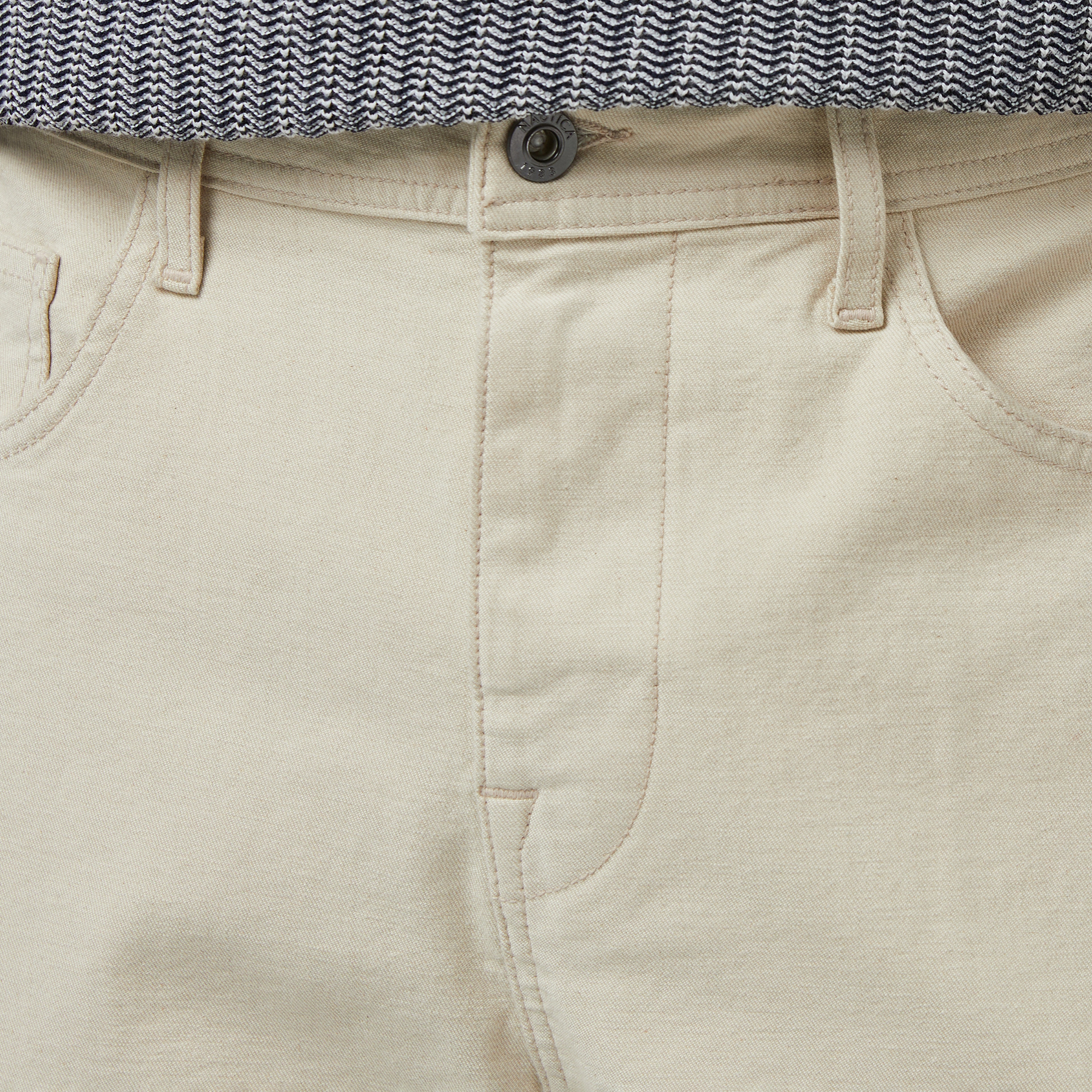 Nautica Erkek Krem Tapered Denim Pantolon