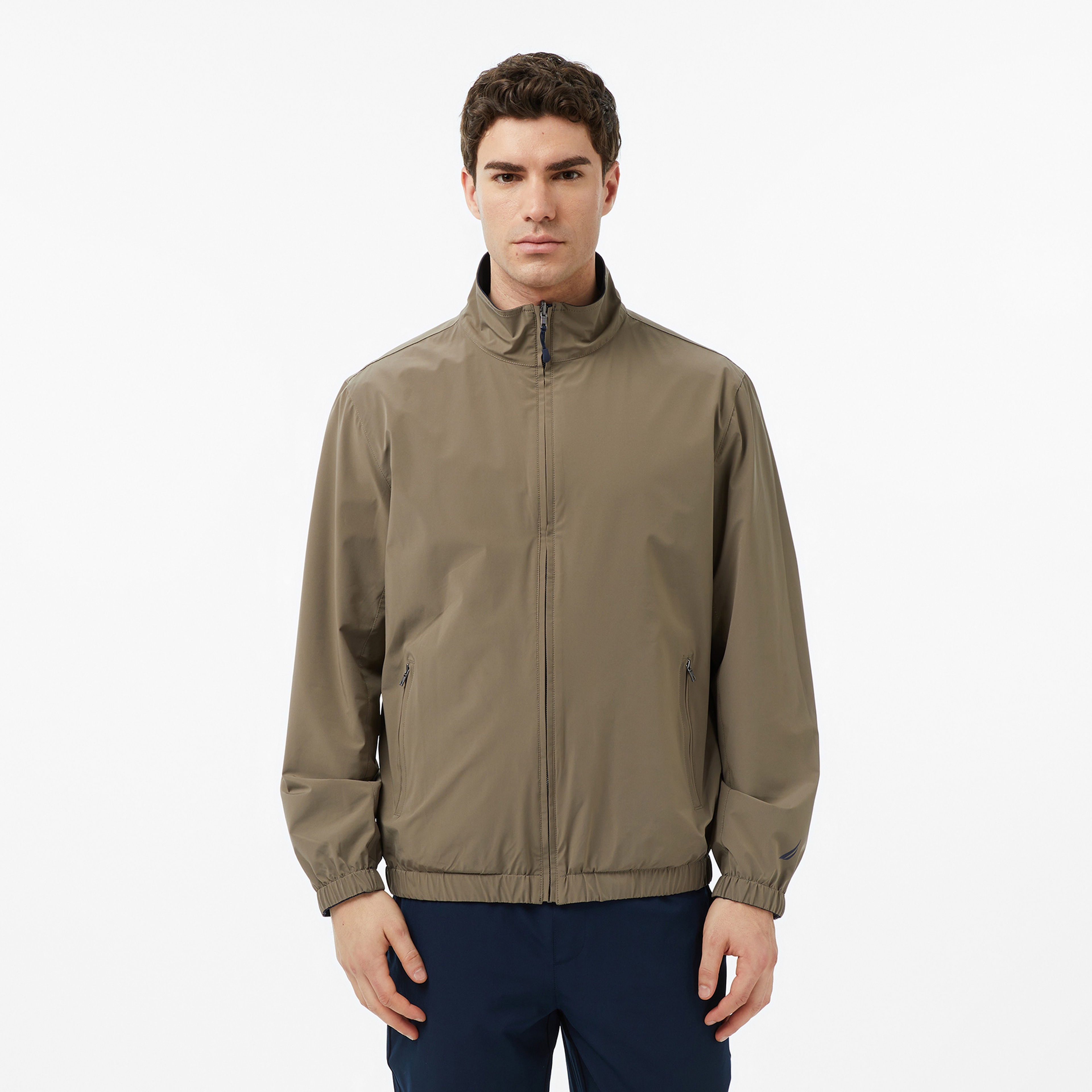 Nautica Erkek Lacivert Regular Fit Dik Yaka Su İtici Mont