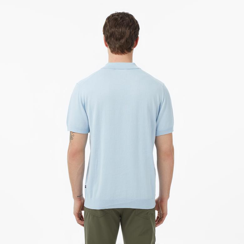 Nautica Erkek Mavi Regular Fit Kısa Kollu Triko