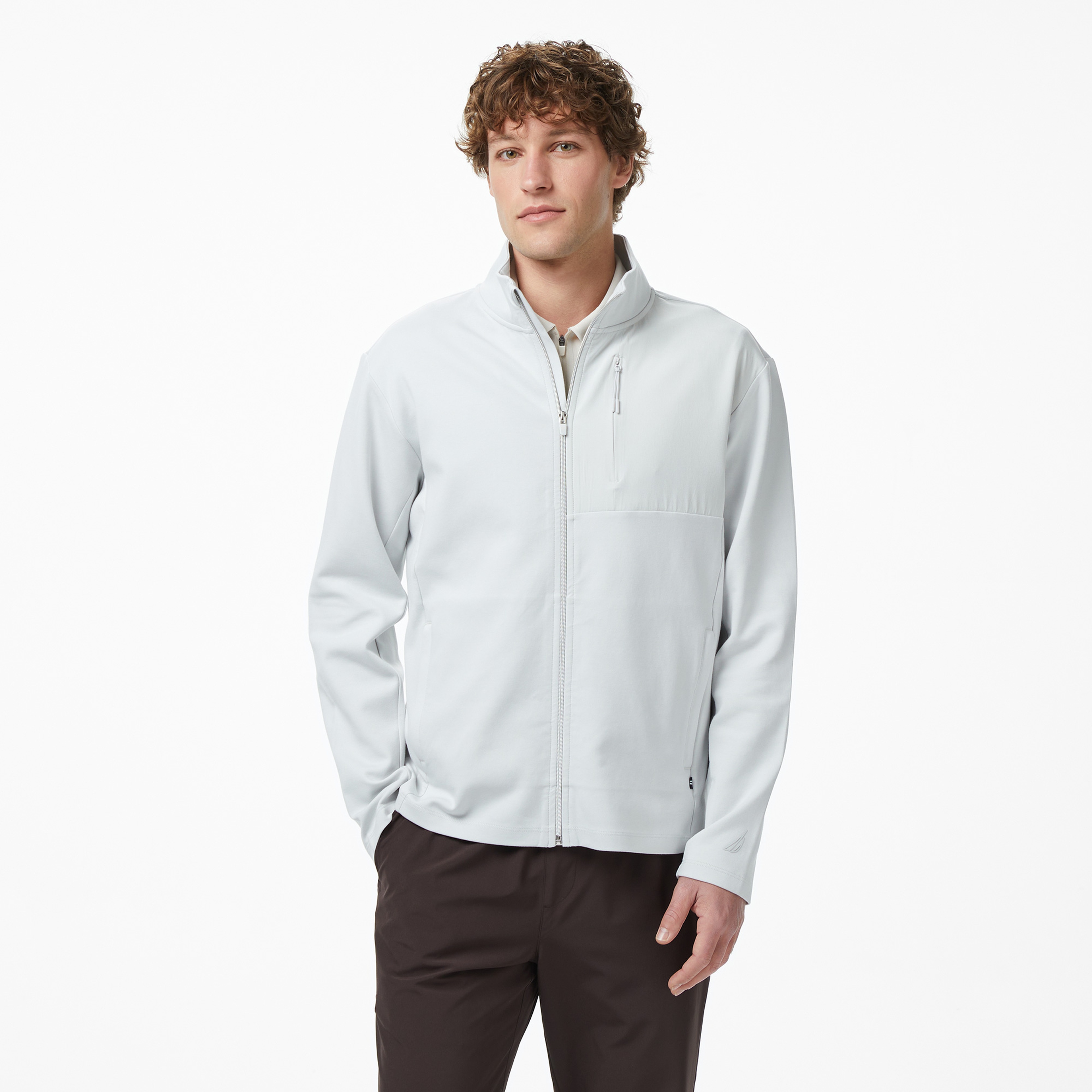 Nautica Erkek Gri Regular Fit Dik Yaka Sweatshirt