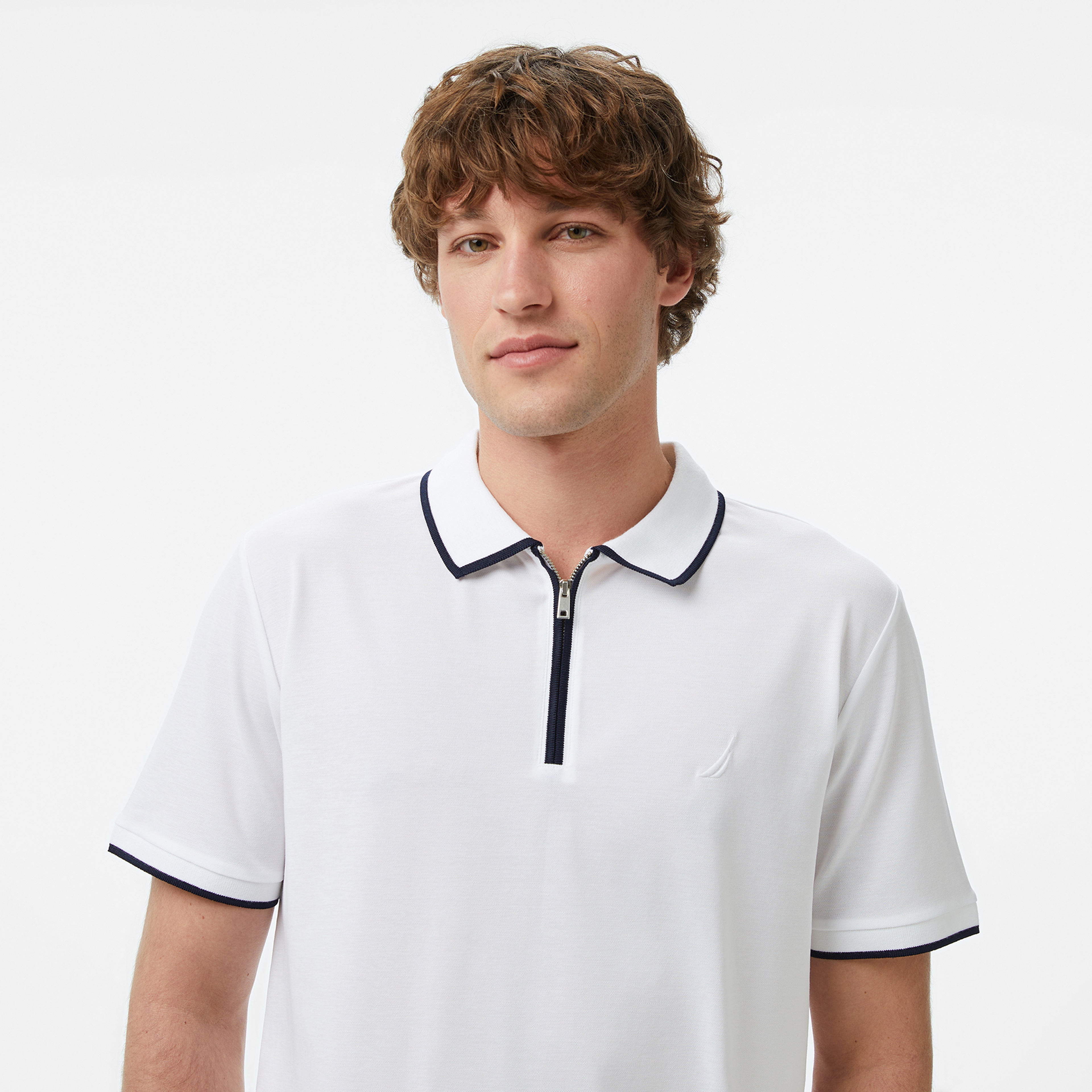 Nautica Erkek Beyaz Regular Fit Polo Yaka T-Shirt