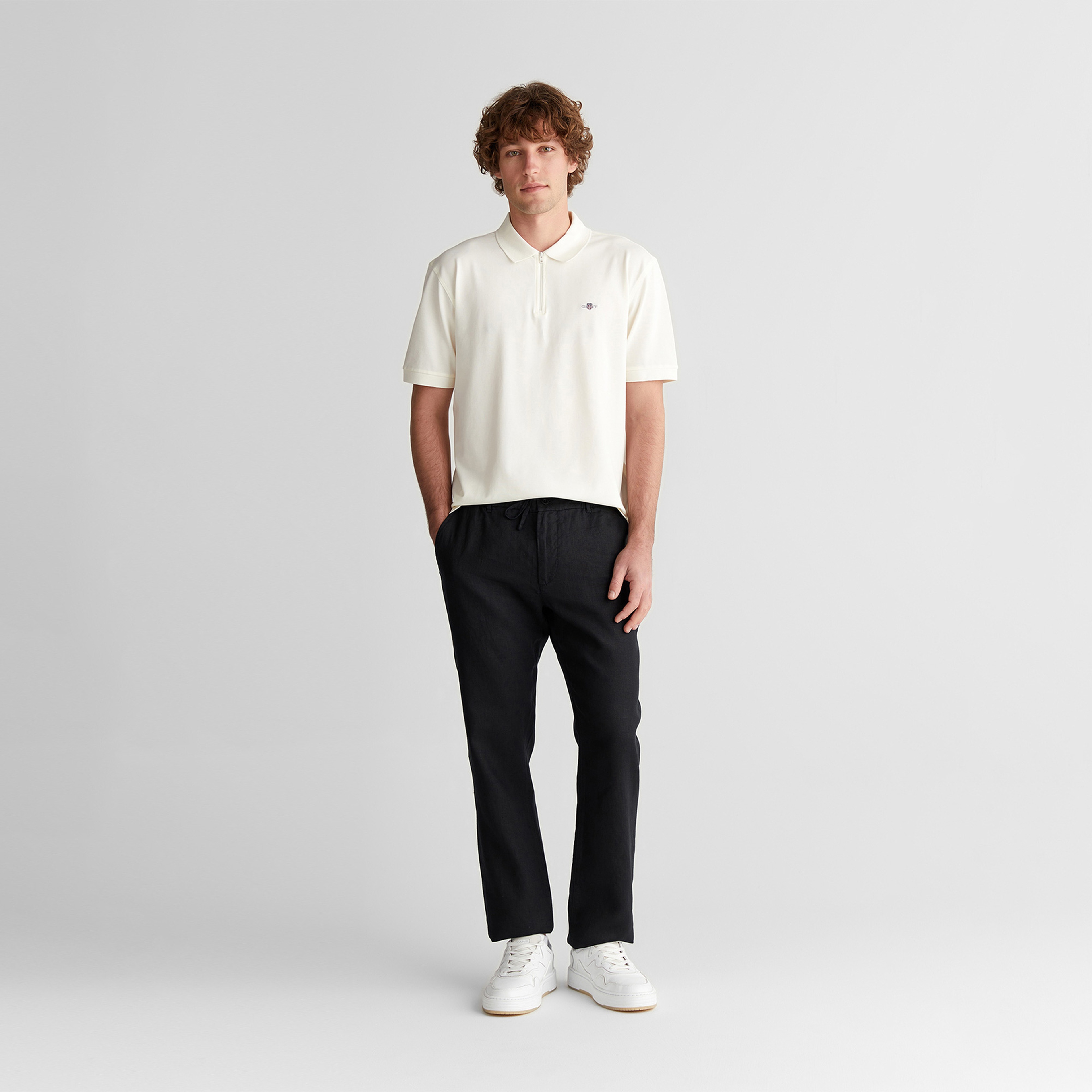 GANT Erkek Siyah Regular Fit Pantolon
