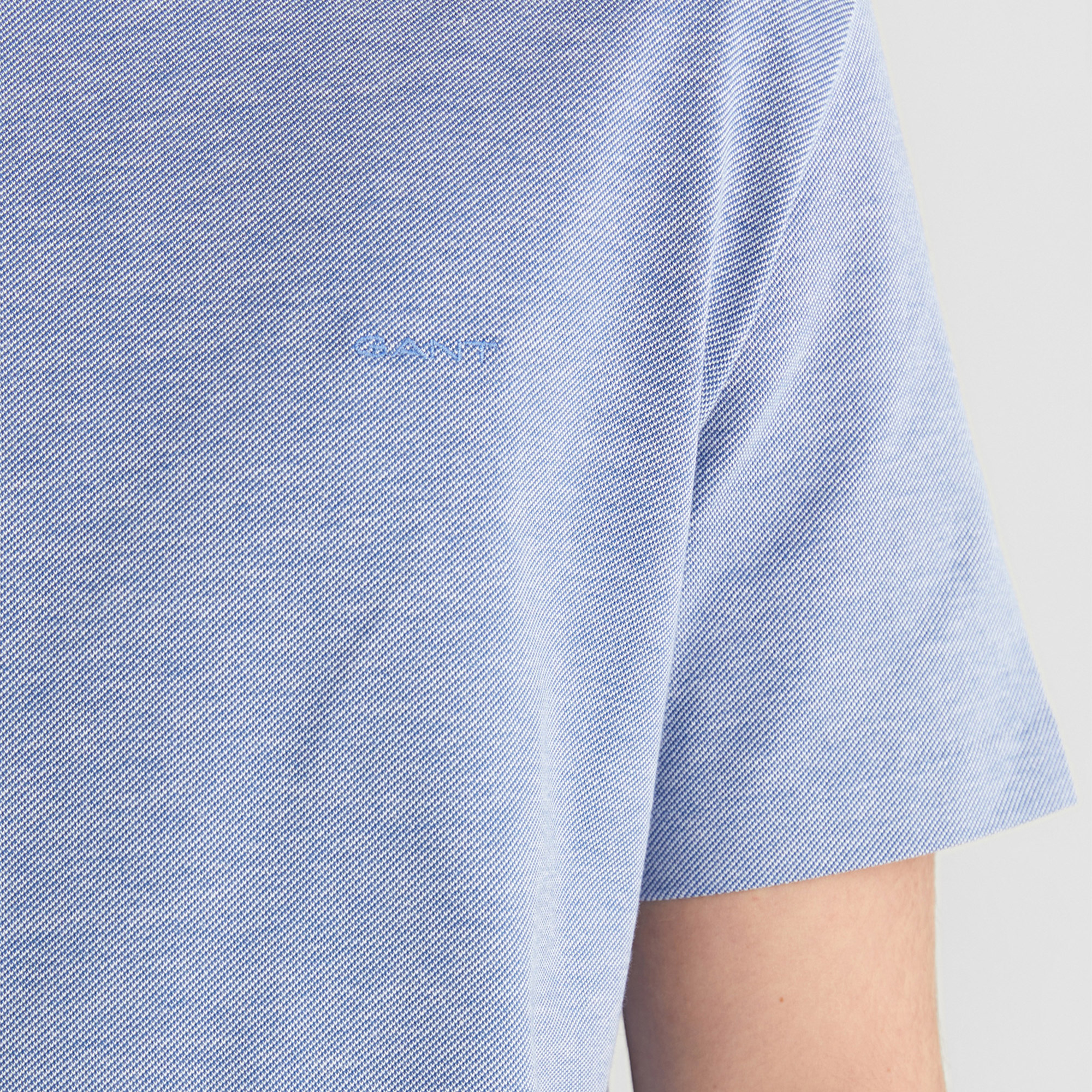 GANT Erkek Mavi Bisiklet Yaka Regular Fit T-Shirt