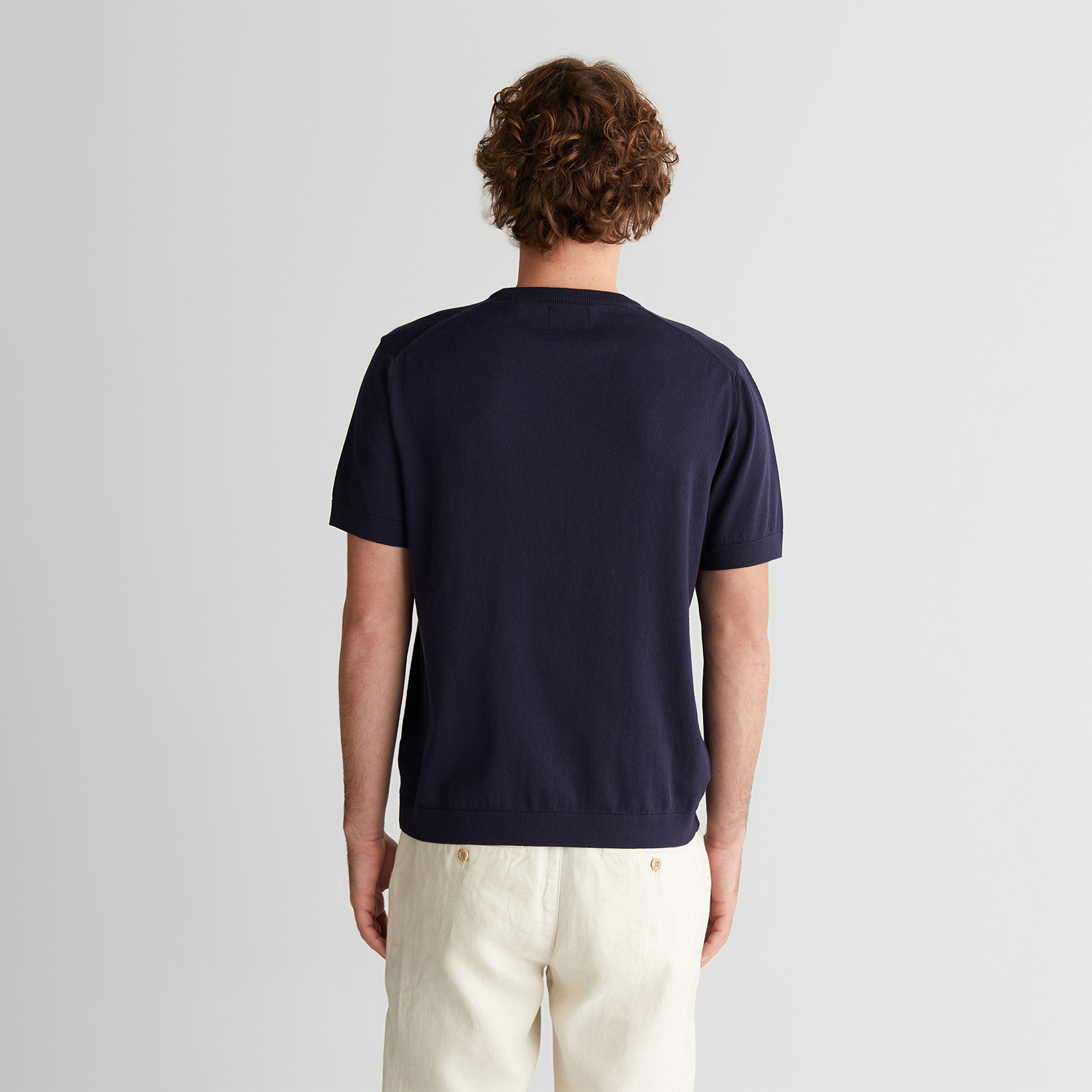 GANT Erkek Lacivert Regular Fit Bisiklet Yaka Kısa Kollu T-Shirt