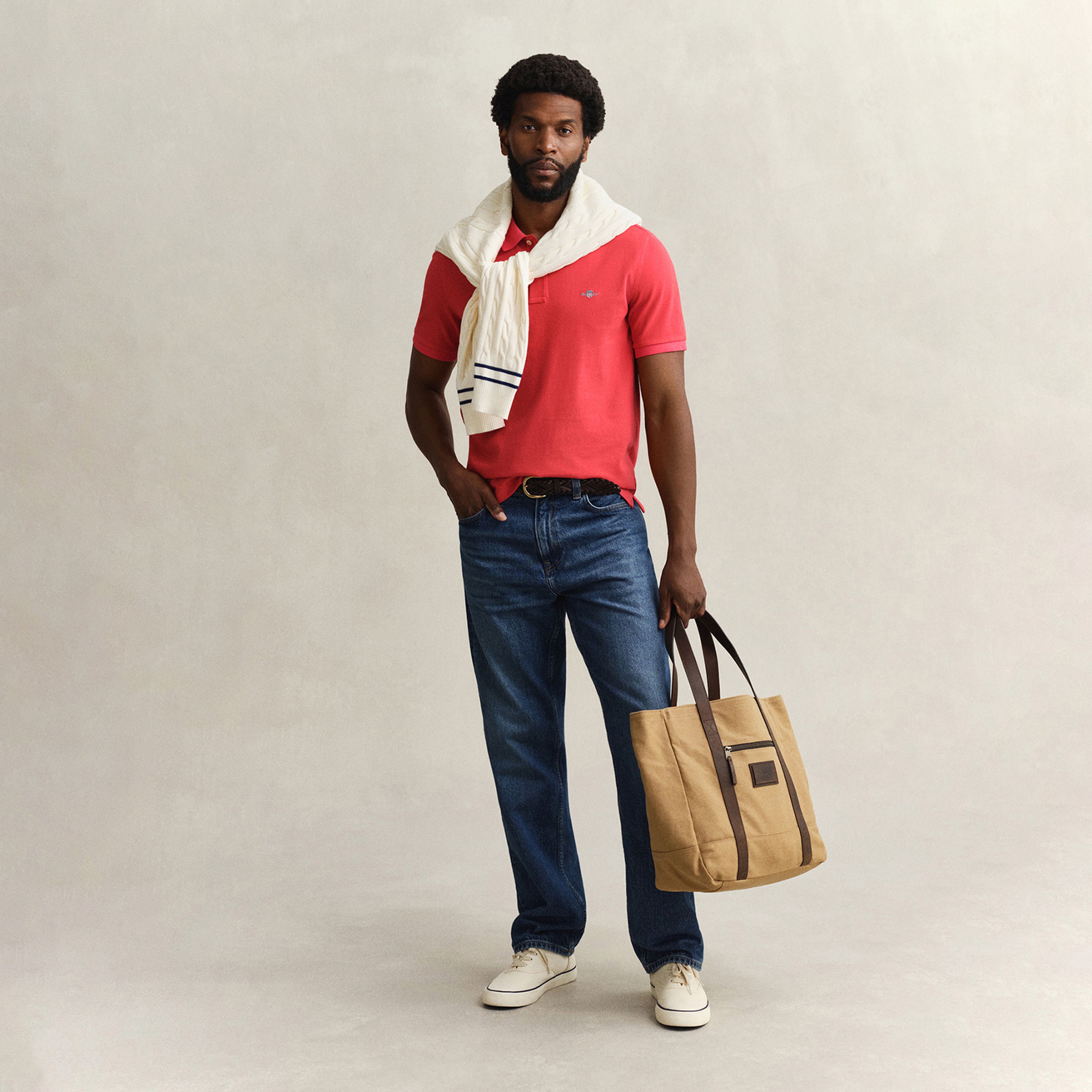 GANT Erkek Kırmızı Regular Fit Logolu Polo Yaka T-Shirt
