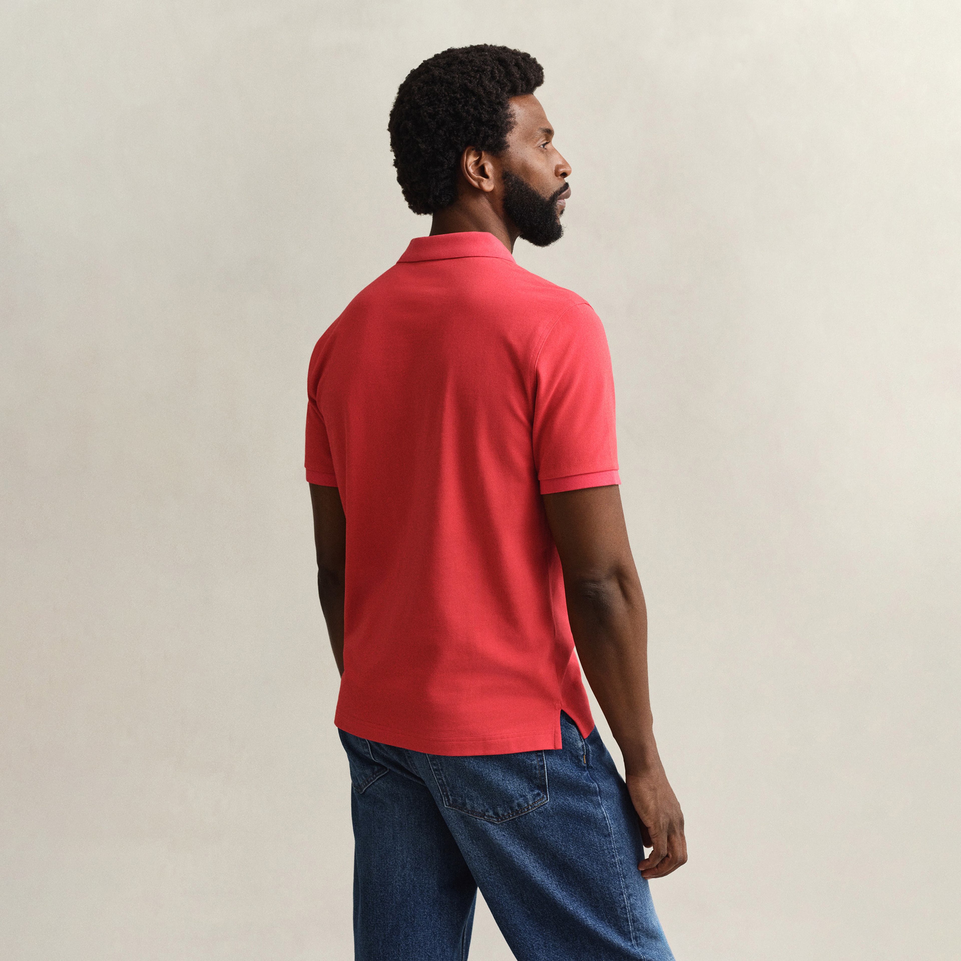 GANT Erkek Kırmızı Regular Fit Logolu Polo Yaka T-Shirt
